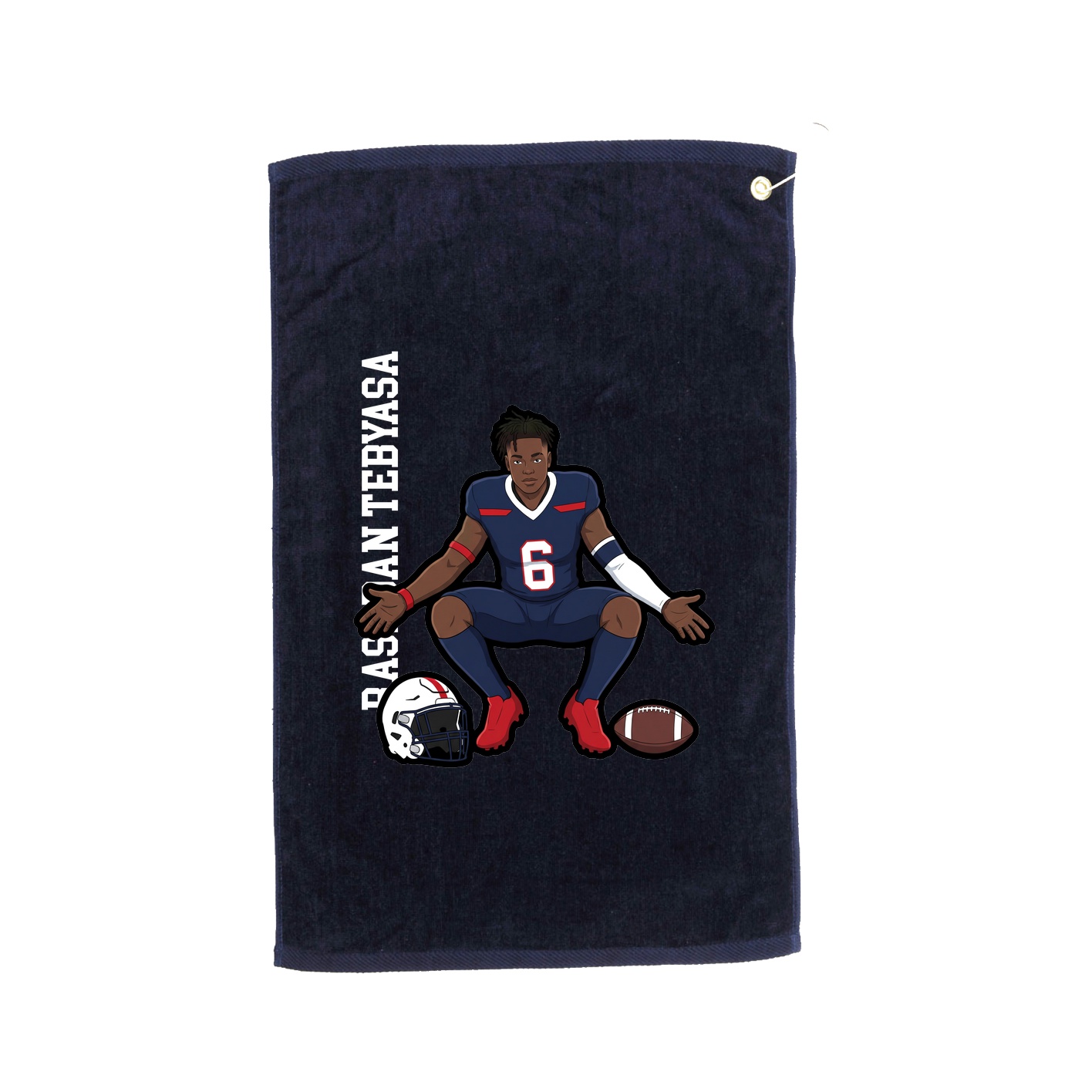 Golf Towel — Name Vertical in Navy