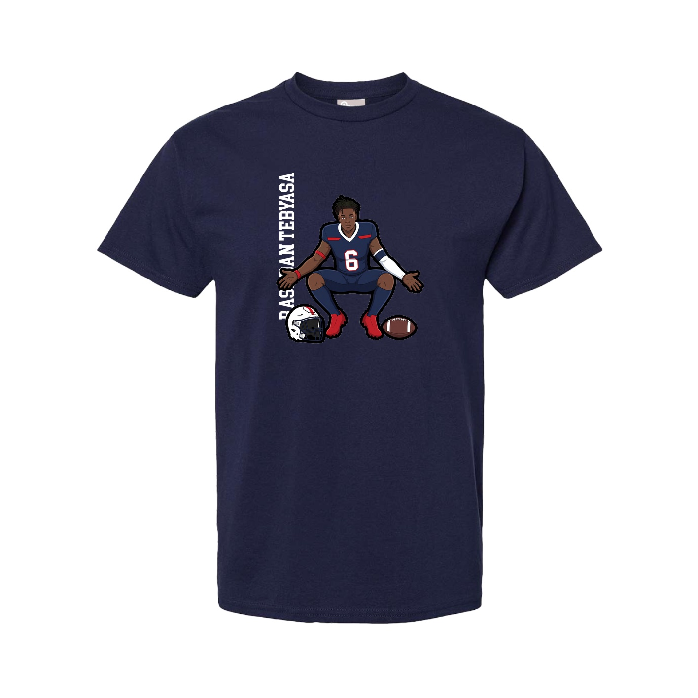 Tee — Name Vertical in Navy