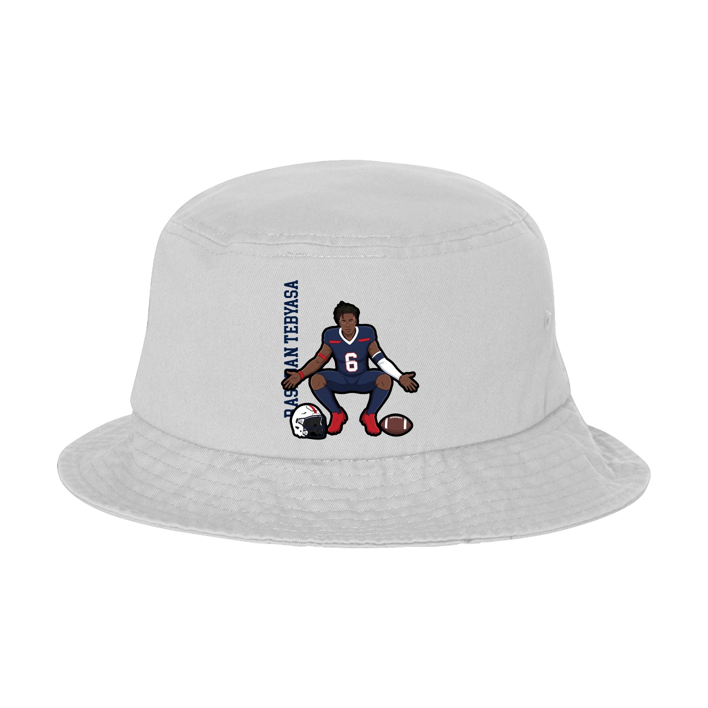 Bucket Cap — Name Vertical in White