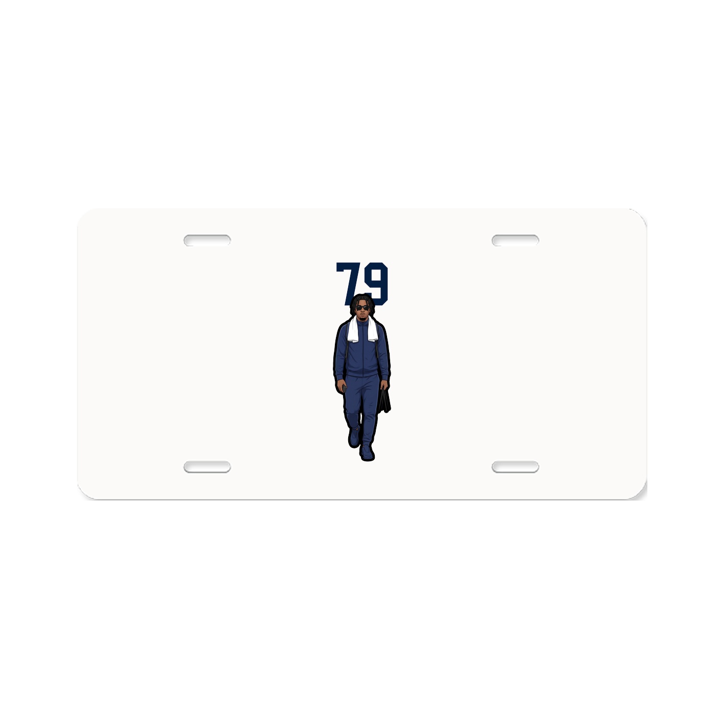 License Plate — Number Top in Classic