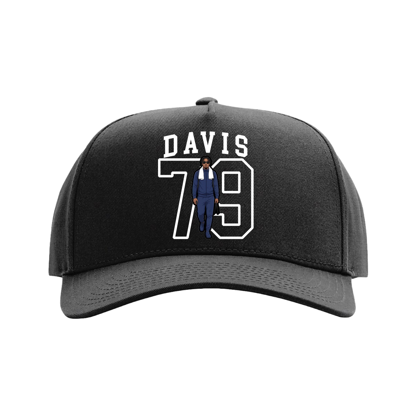 Full Fabric Five-Panel Champ Cap — Shirsey in Black