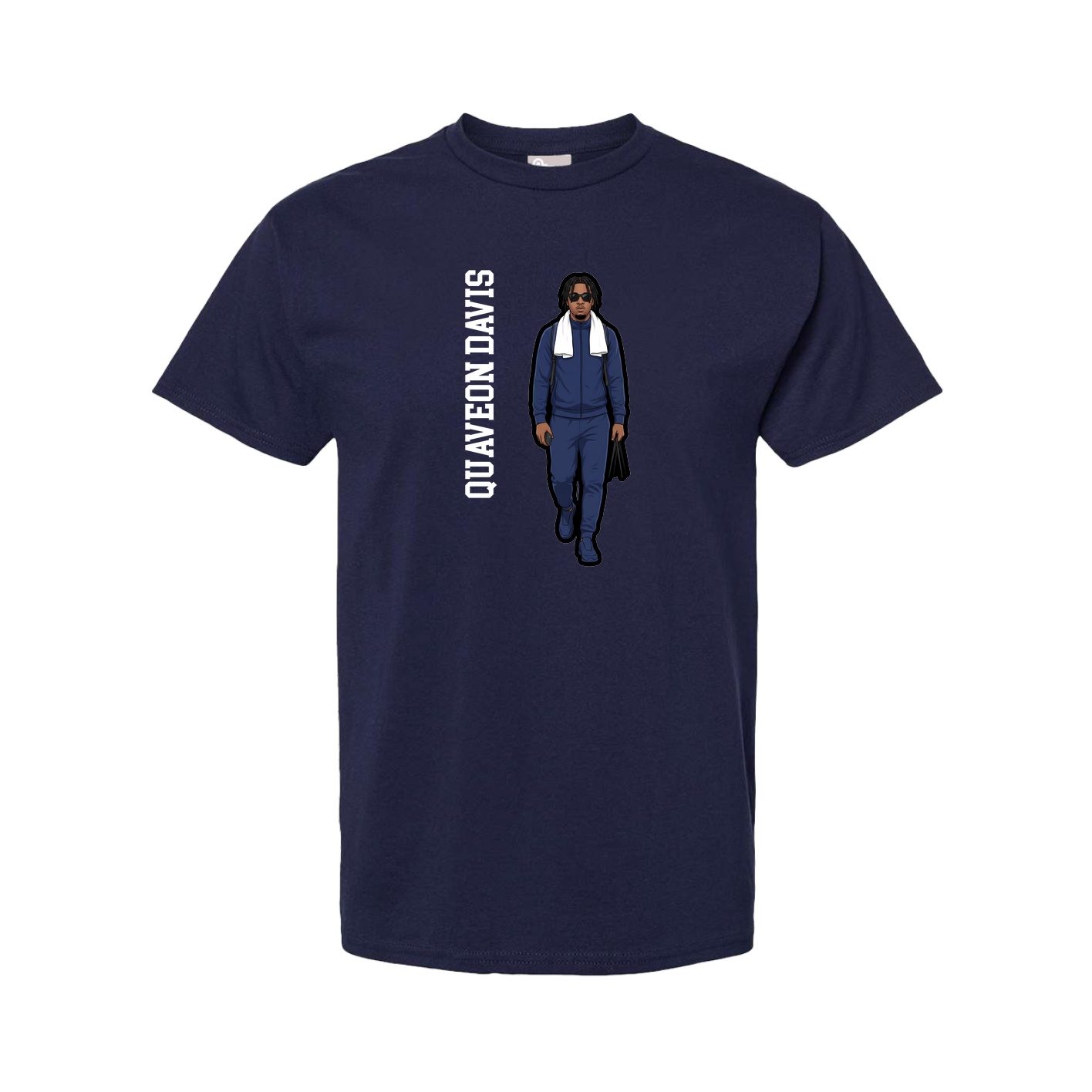 Youth Tee — Name Vertical in Navy