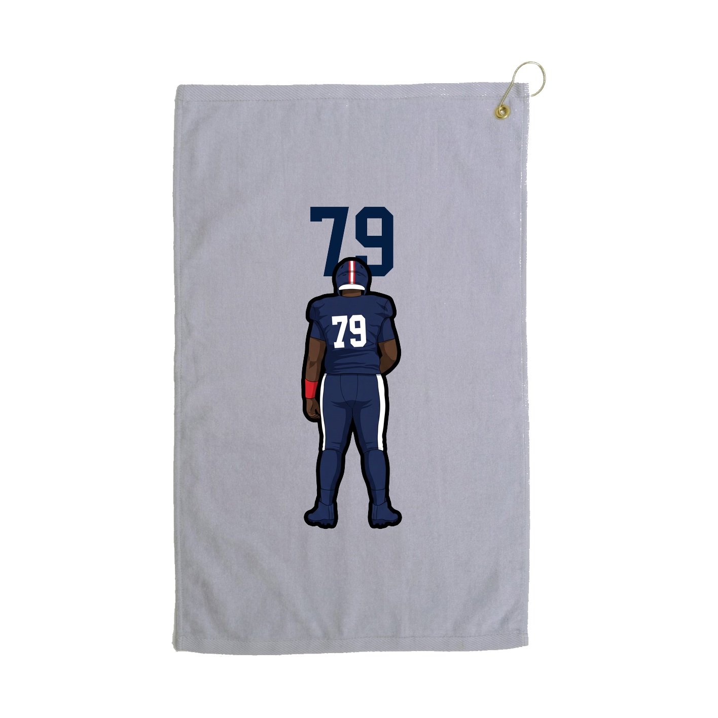 Golf Towel — Number Top in Grey