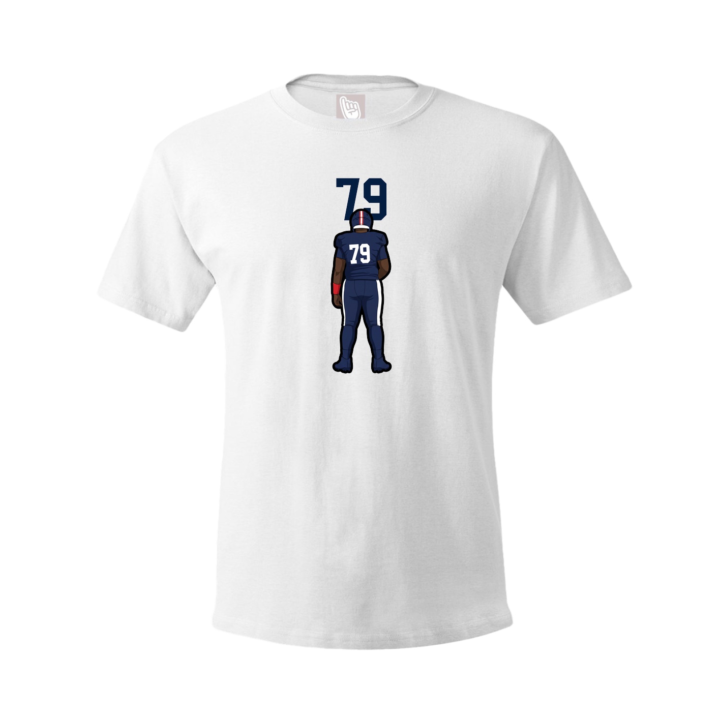Youth Tee — Number Top in White