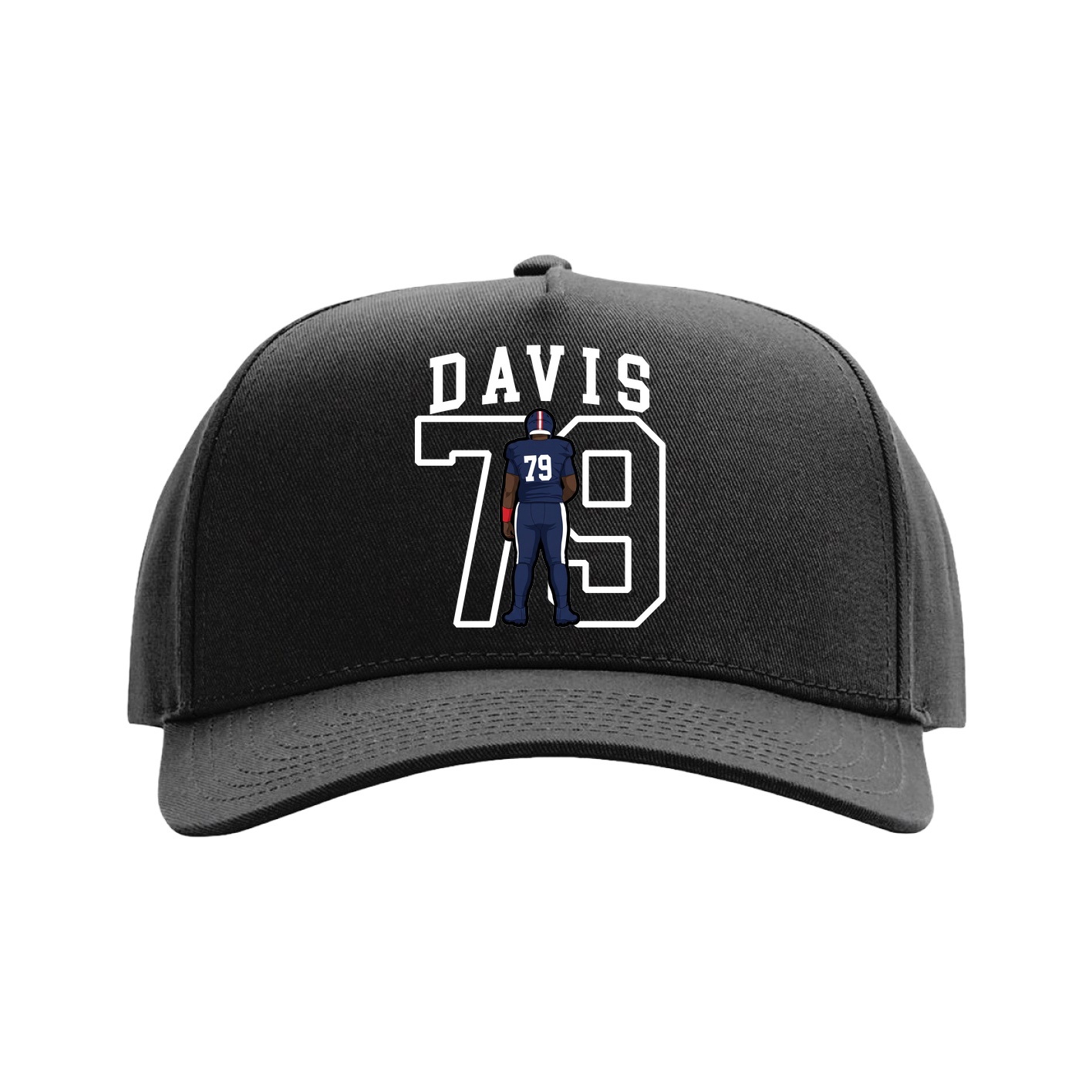 Full Fabric Five-Panel Champ Cap — Shirsey in Black