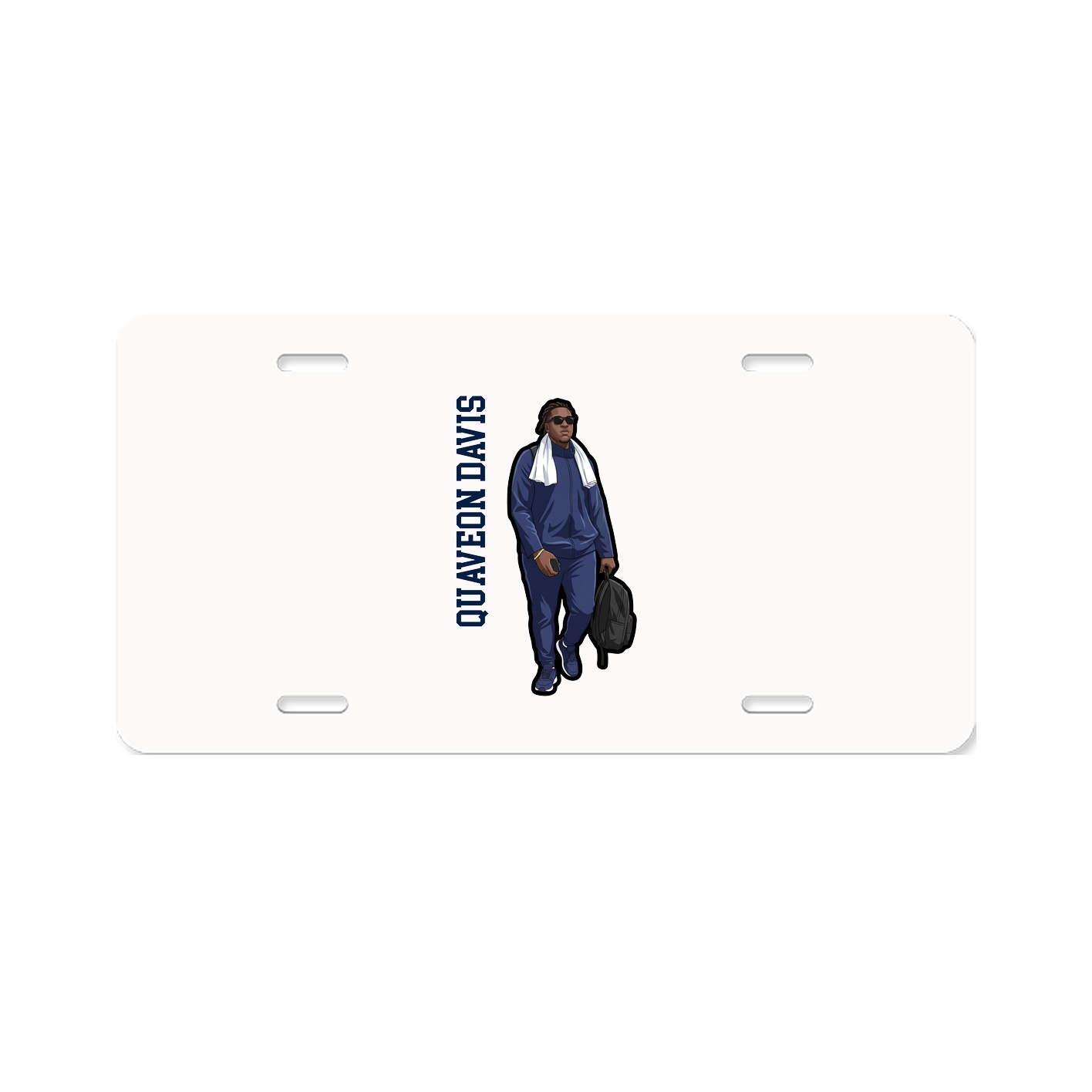 License Plate — Name Vertical in Classic