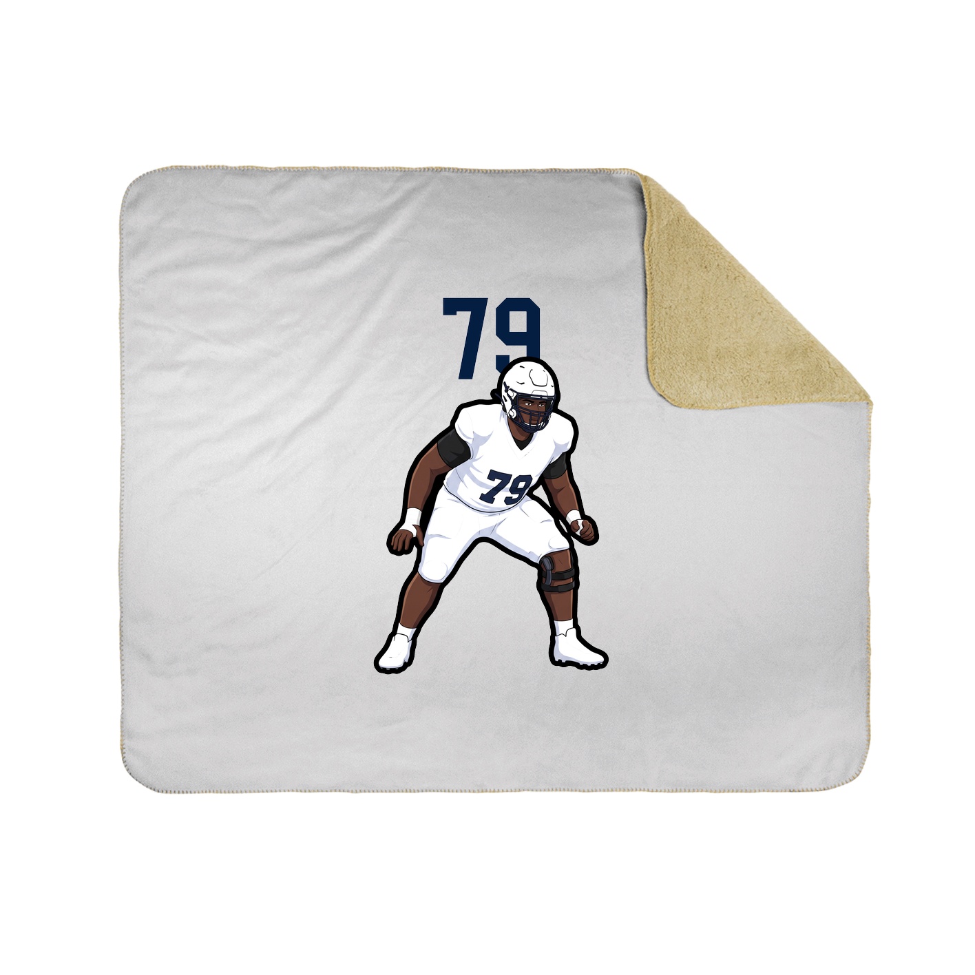 Throw Blanket — Number Top in White