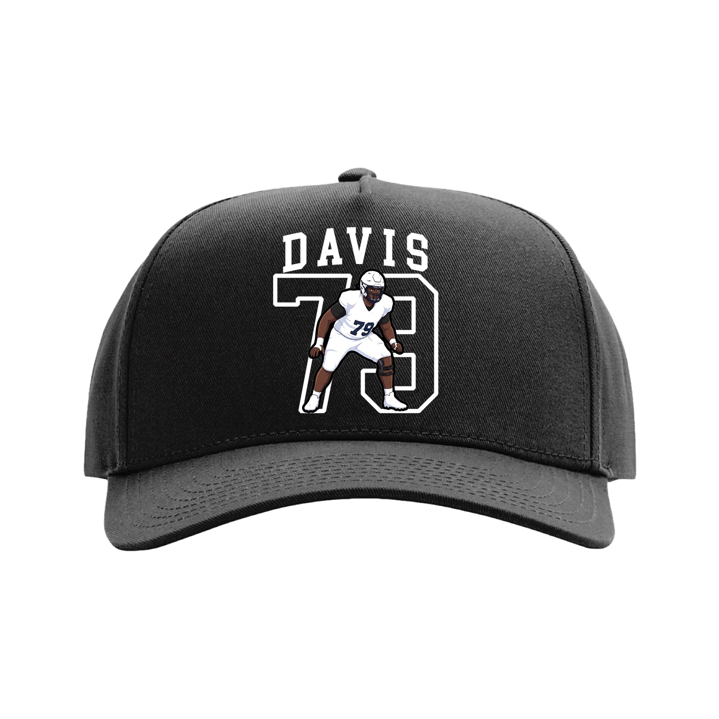 Full Fabric Five-Panel Champ Cap — Shirsey in Black
