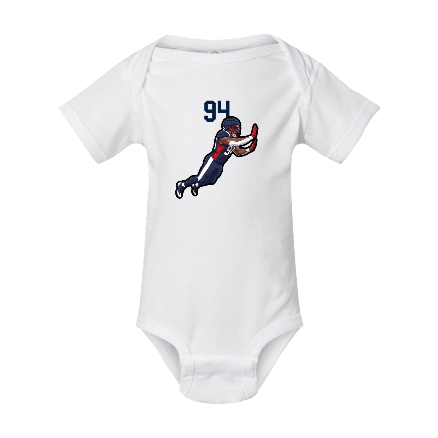 Baby Onesie — Number Top in White