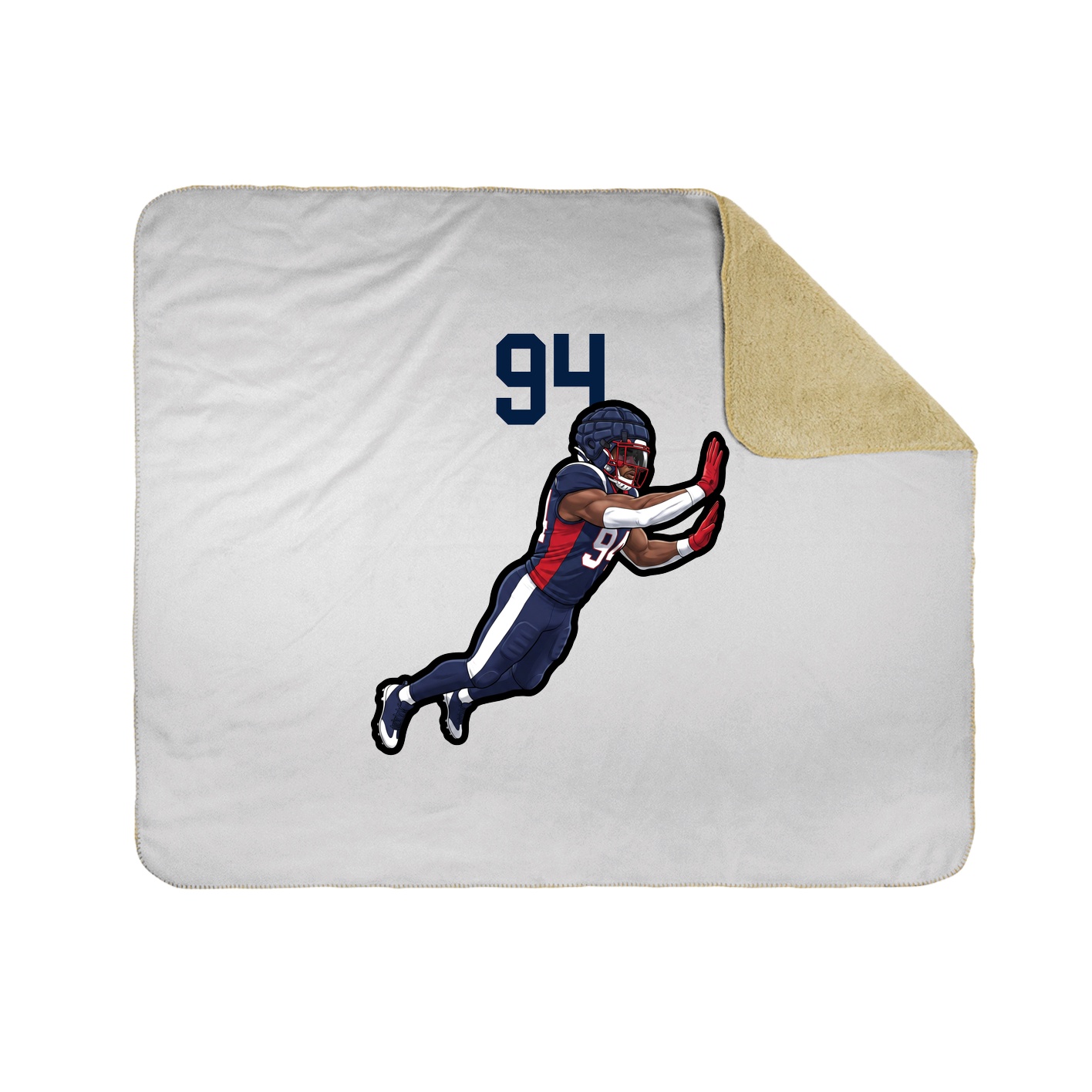 Throw Blanket — Number Top in White