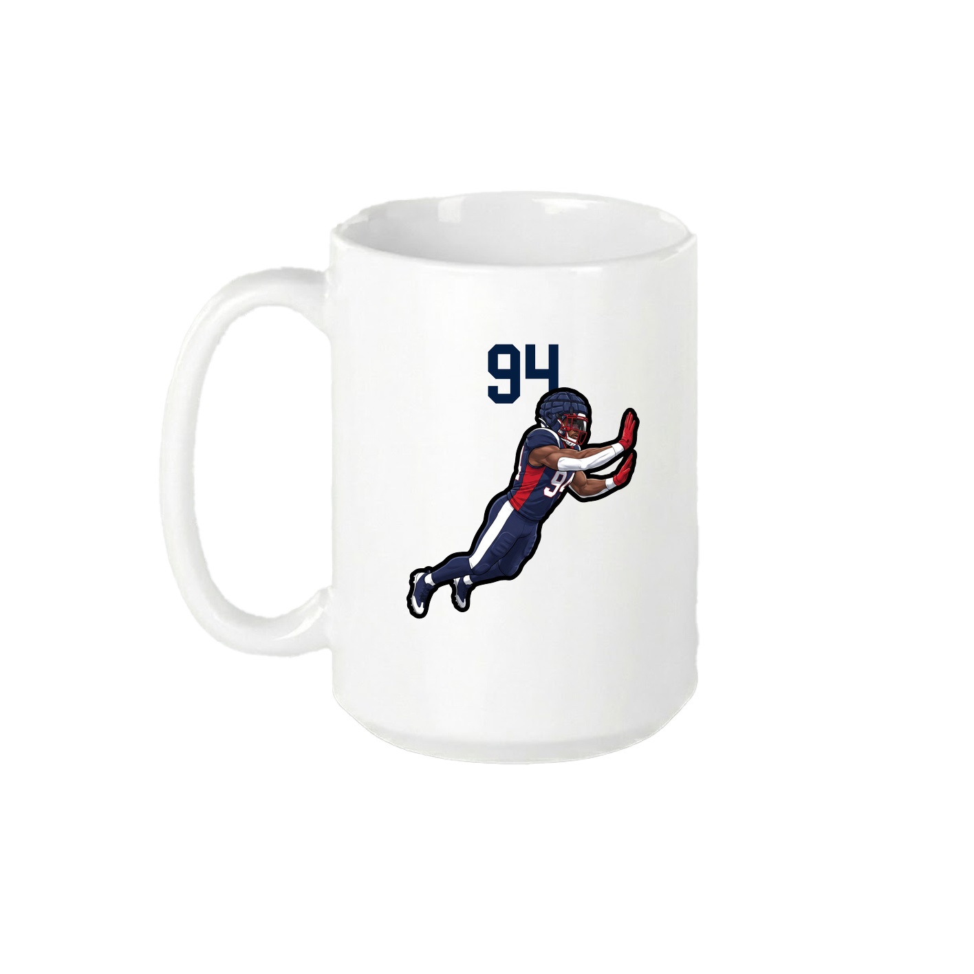 15oz Coffee Mug — Number Top in White