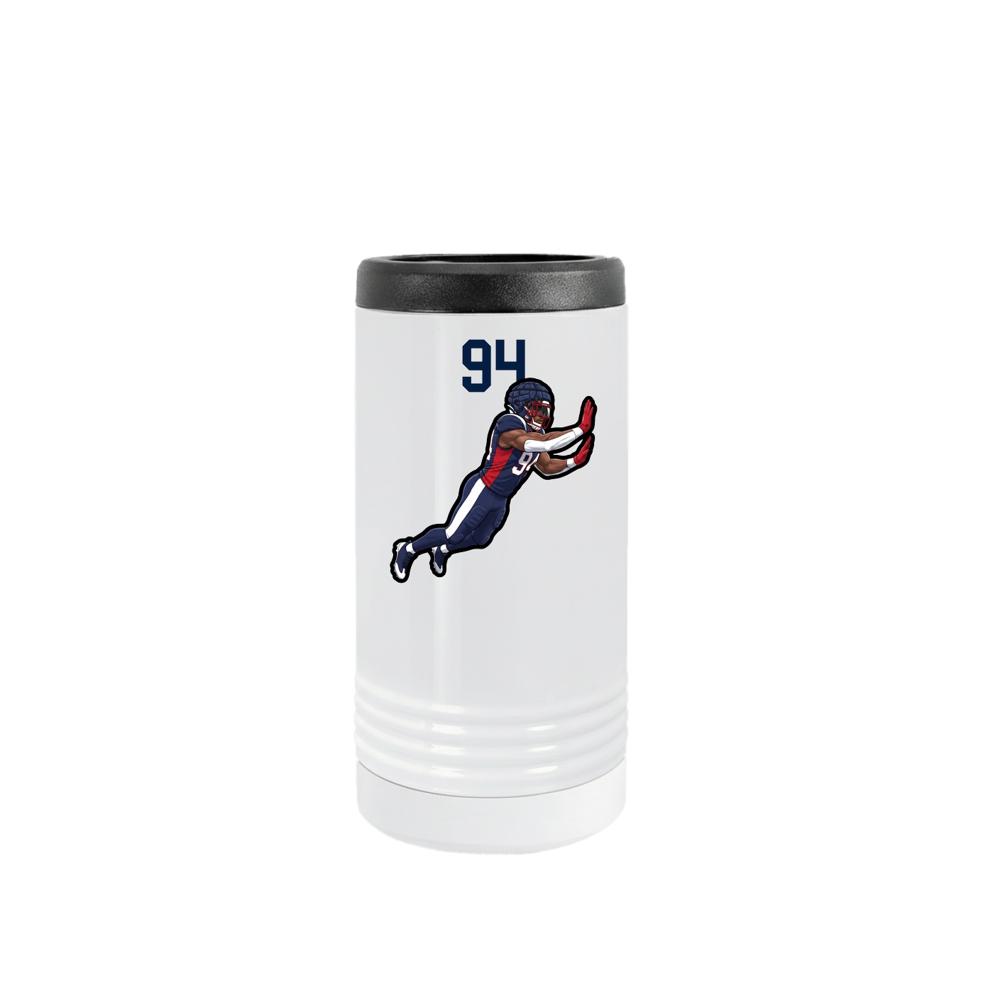 Slim Beverage Holder — Number Top in White