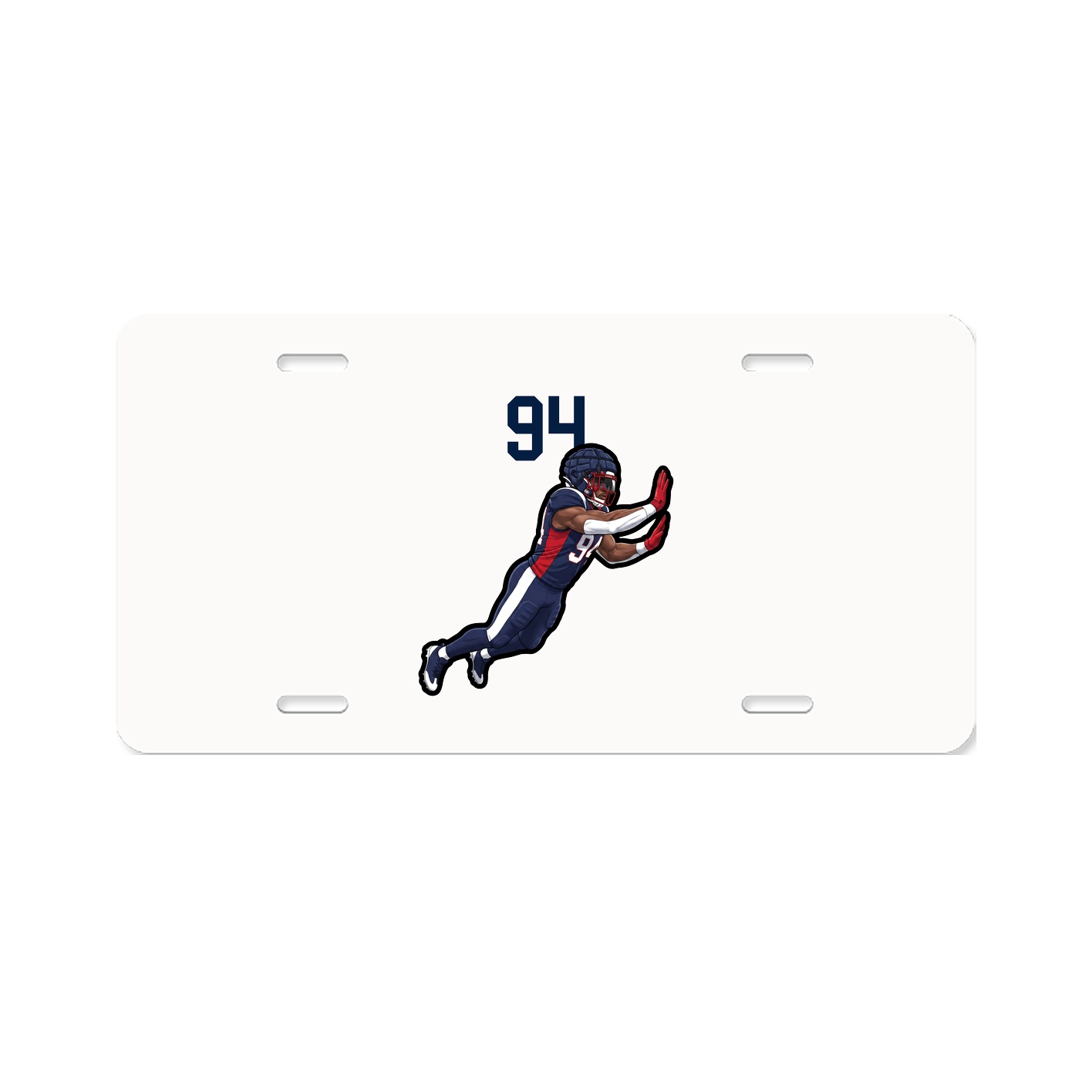 License Plate — Number Top in Classic