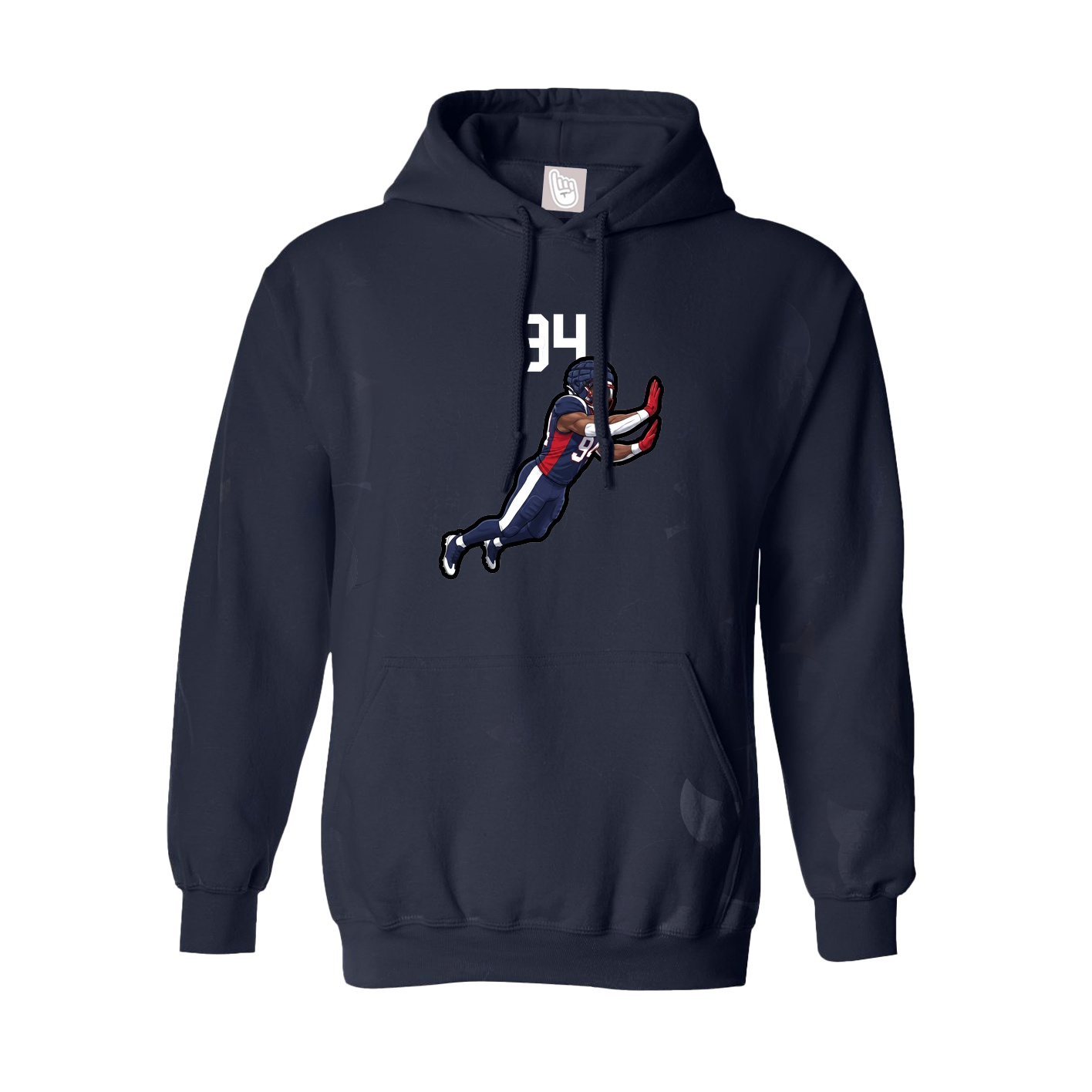 Hoodie — Number Top in Navy