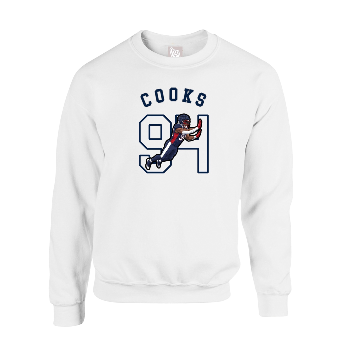 Fleece Crew — Shirsey Arch in White