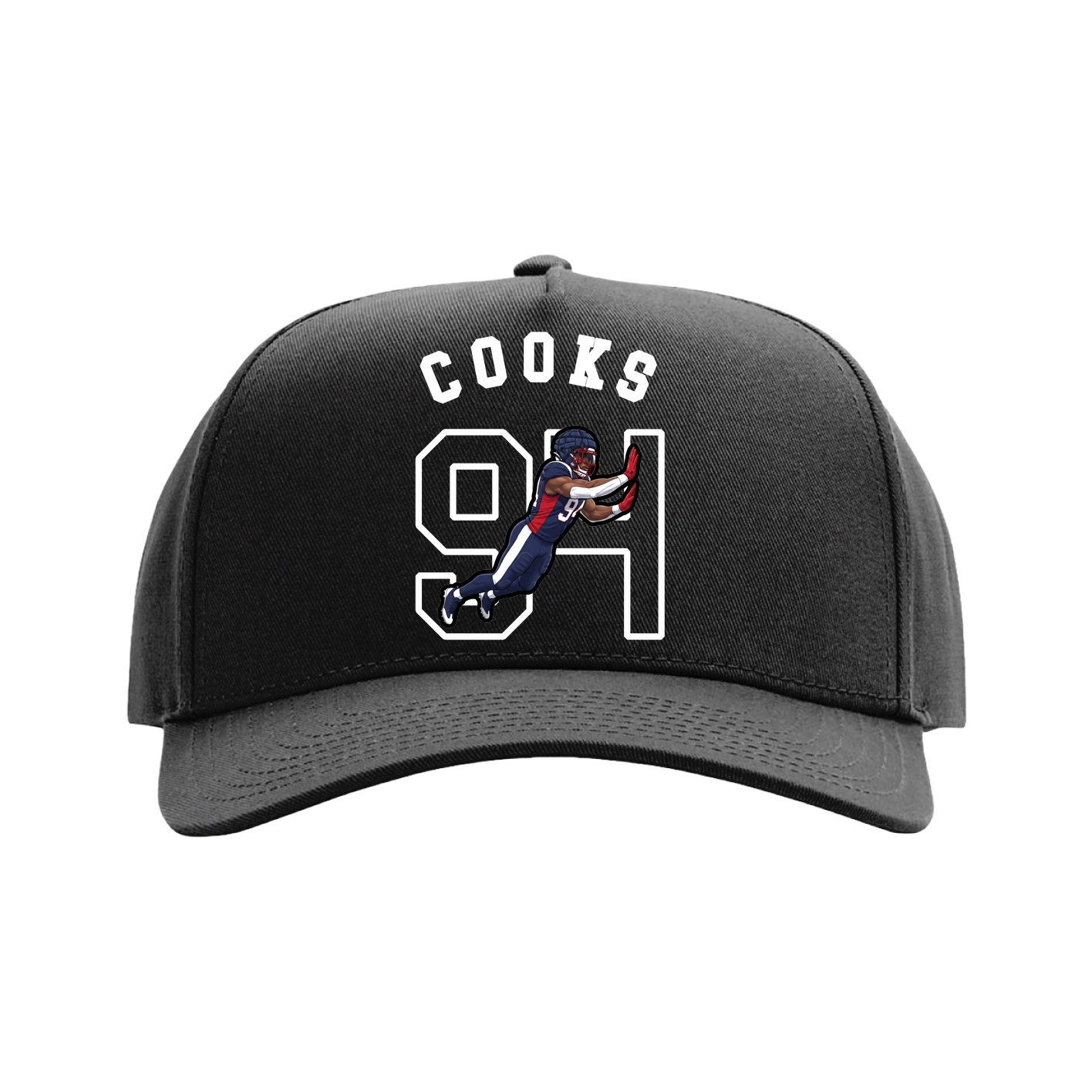 Full Fabric Five-Panel Champ Cap — Shirsey Arch in Black