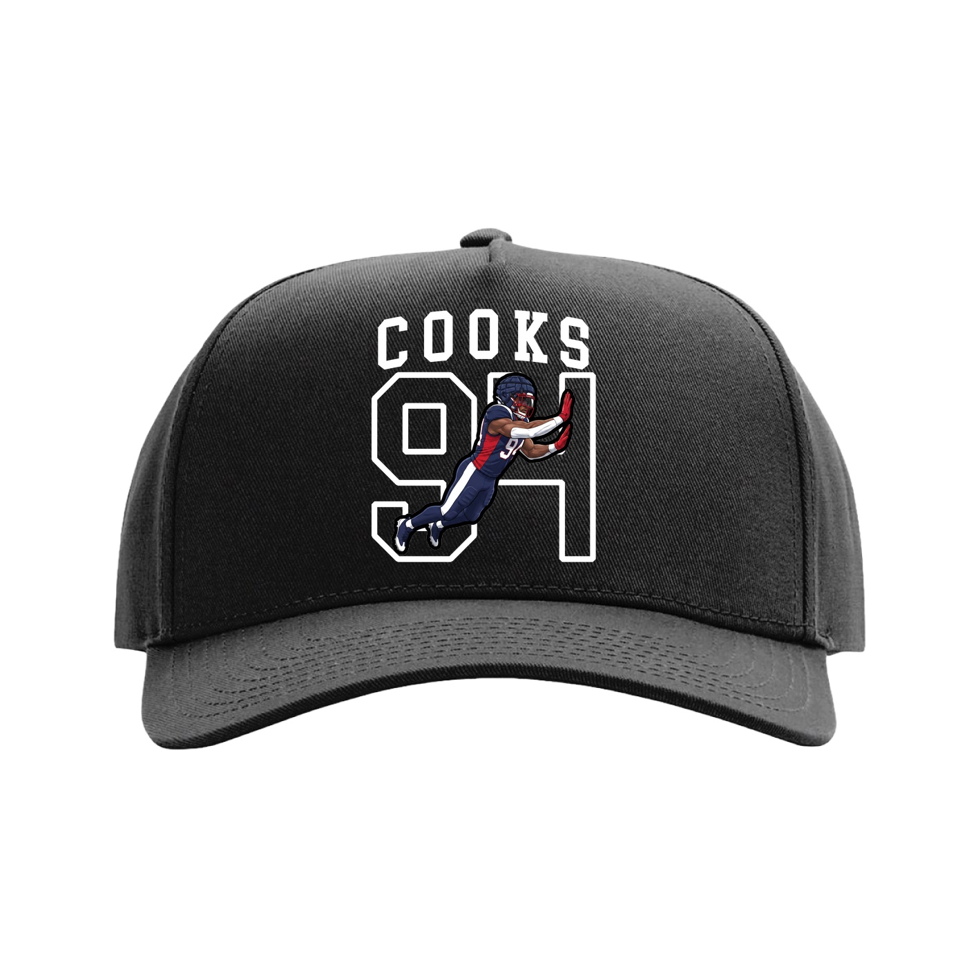 Full Fabric Five-Panel Champ Cap — Shirsey in Black