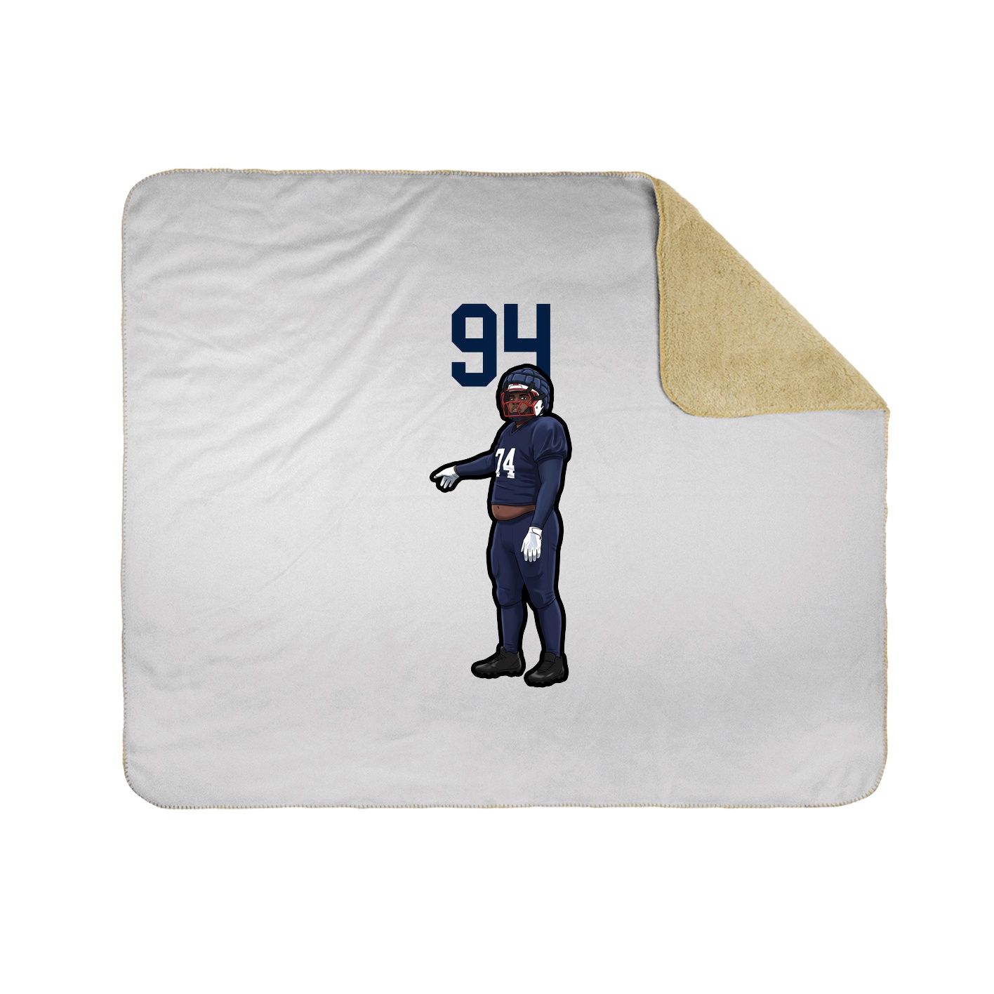 Throw Blanket — Number Top in White