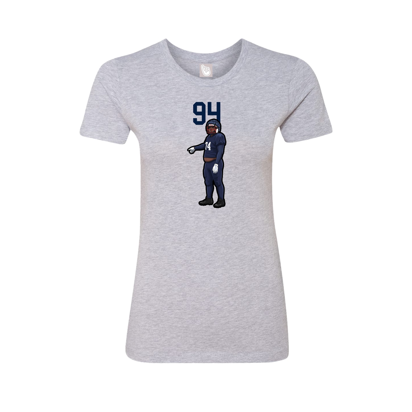 Womens Tee — Number Top in Grey
