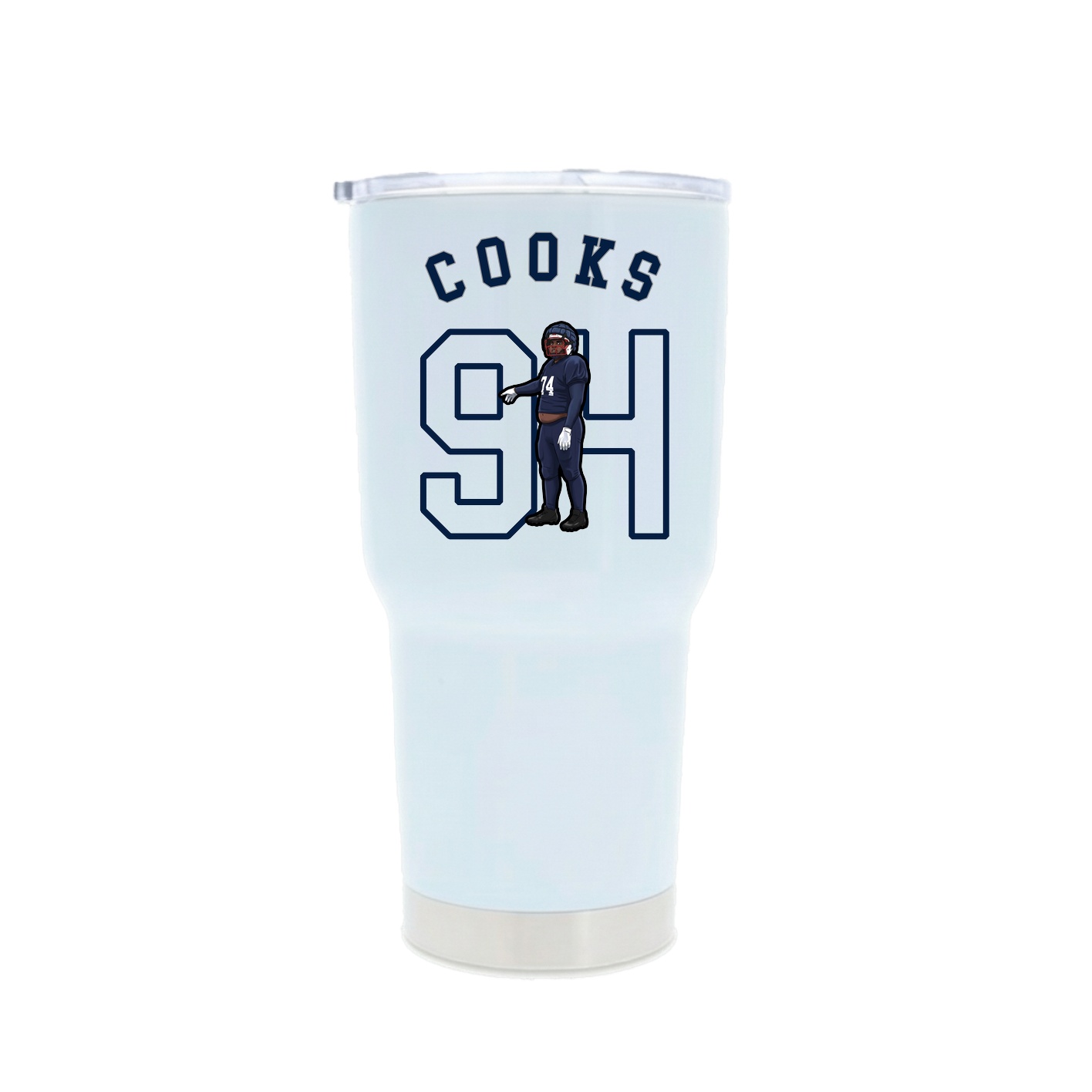 30oz Stainless Steel Tumbler — Shirsey Arch in White