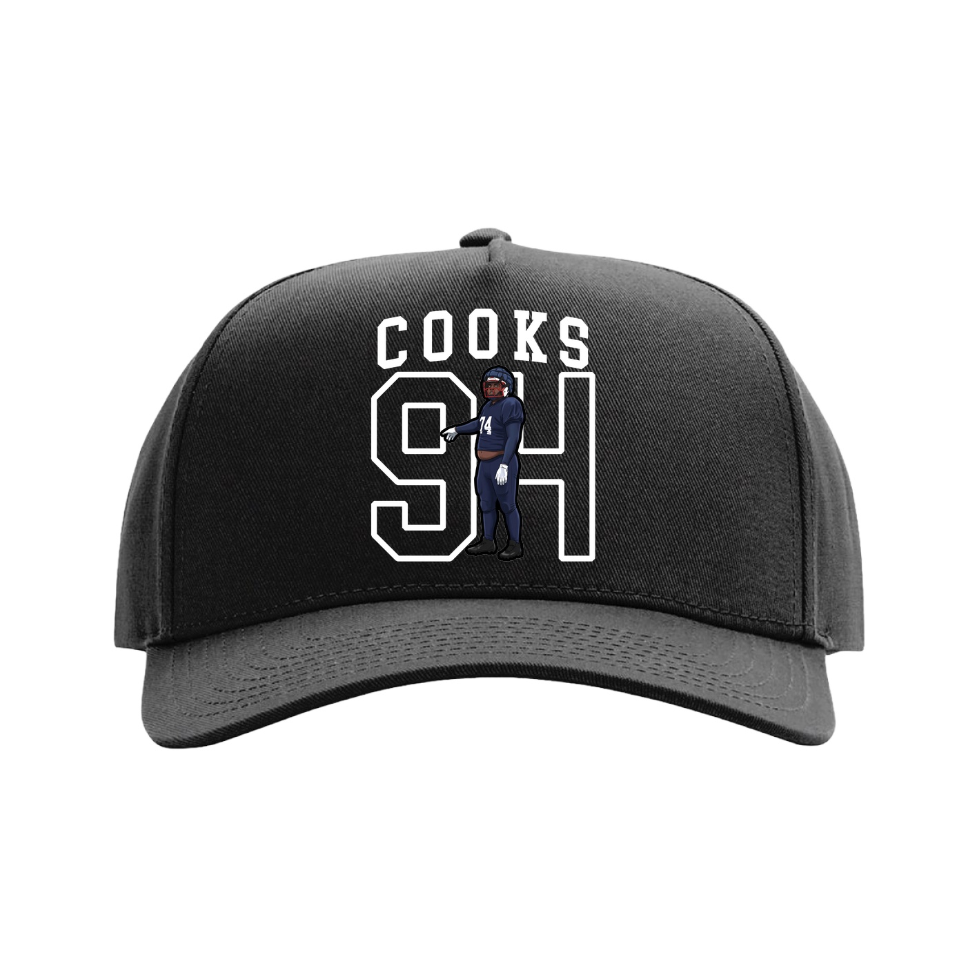 Full Fabric Five-Panel Champ Cap — Shirsey in Black