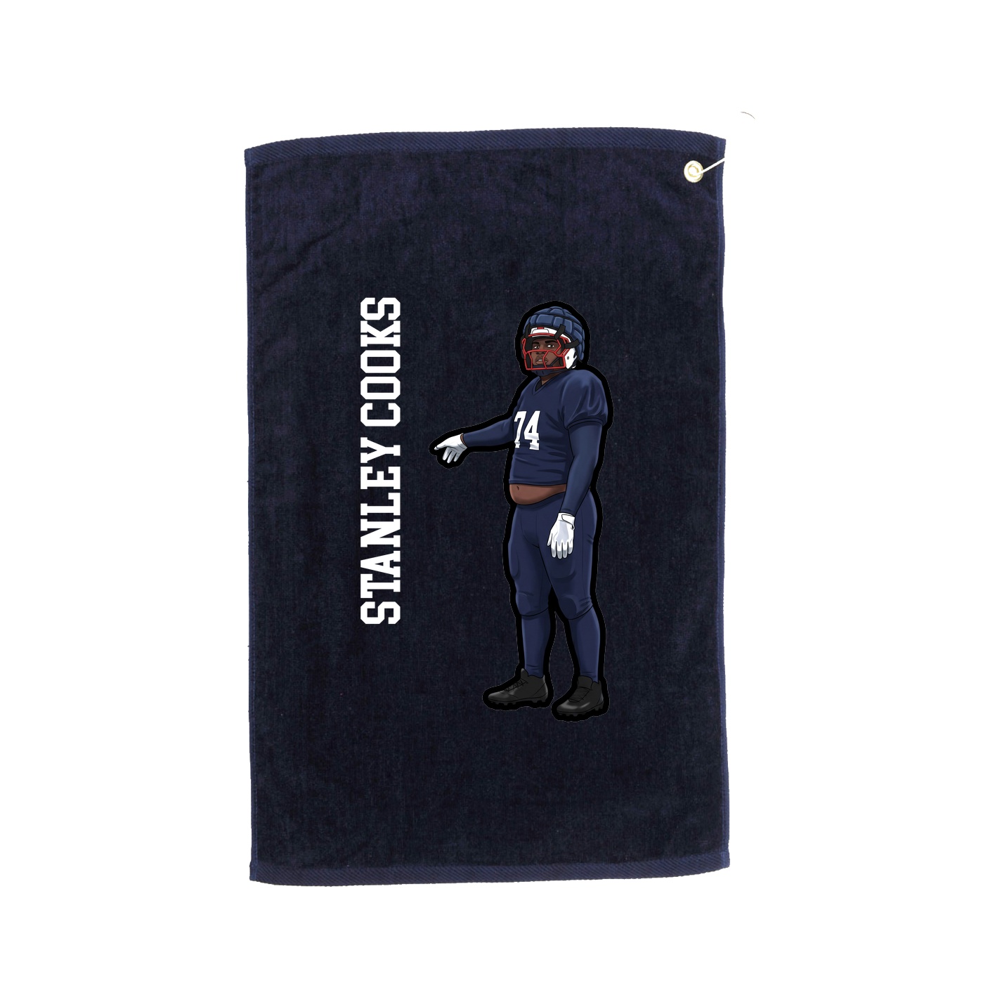 Golf Towel — Name Vertical in Navy