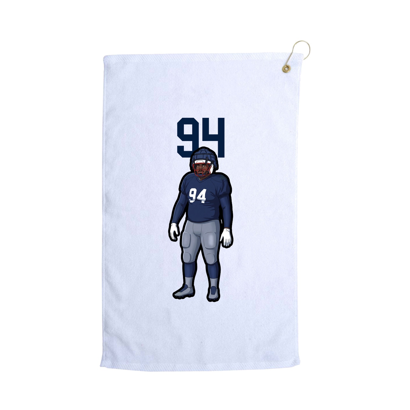 Golf Towel — Number Top in White