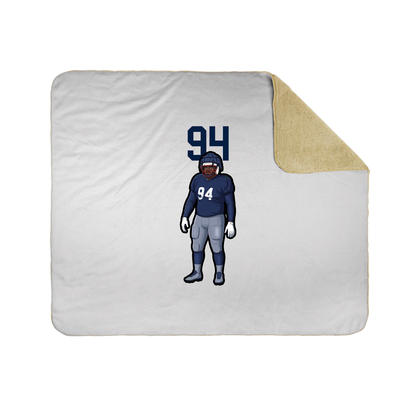 Throw Blanket — Number Top in White