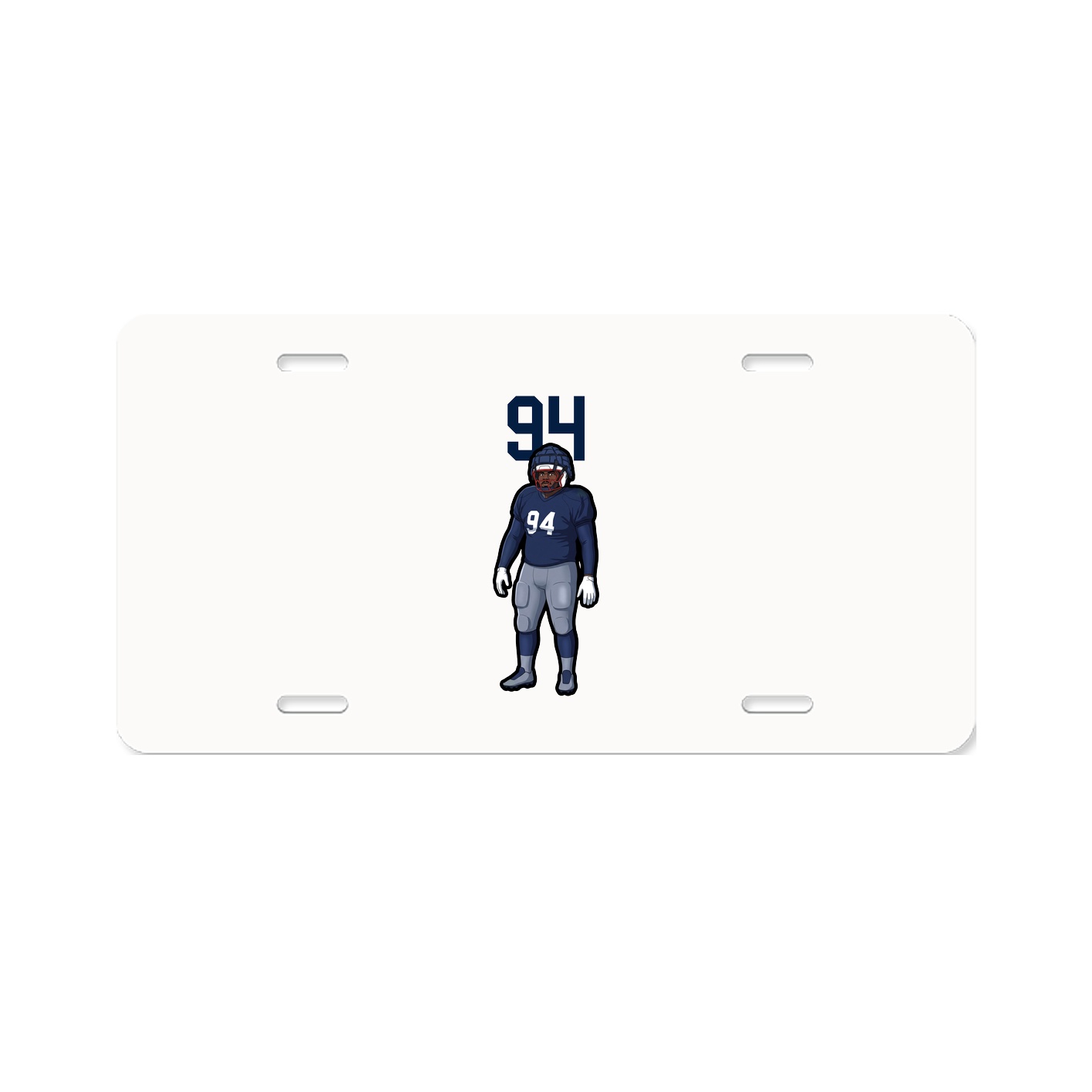 License Plate — Number Top in Classic