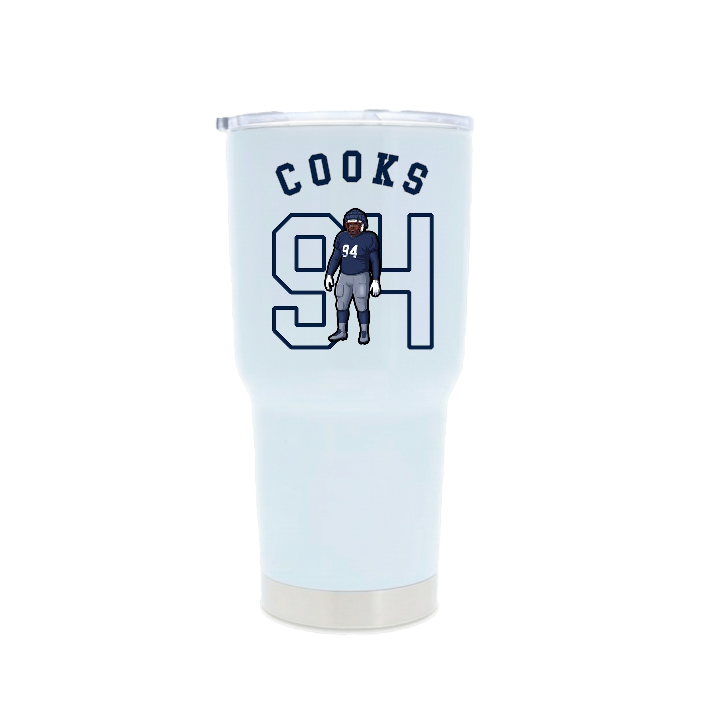 30oz Stainless Steel Tumbler — Shirsey Arch in White