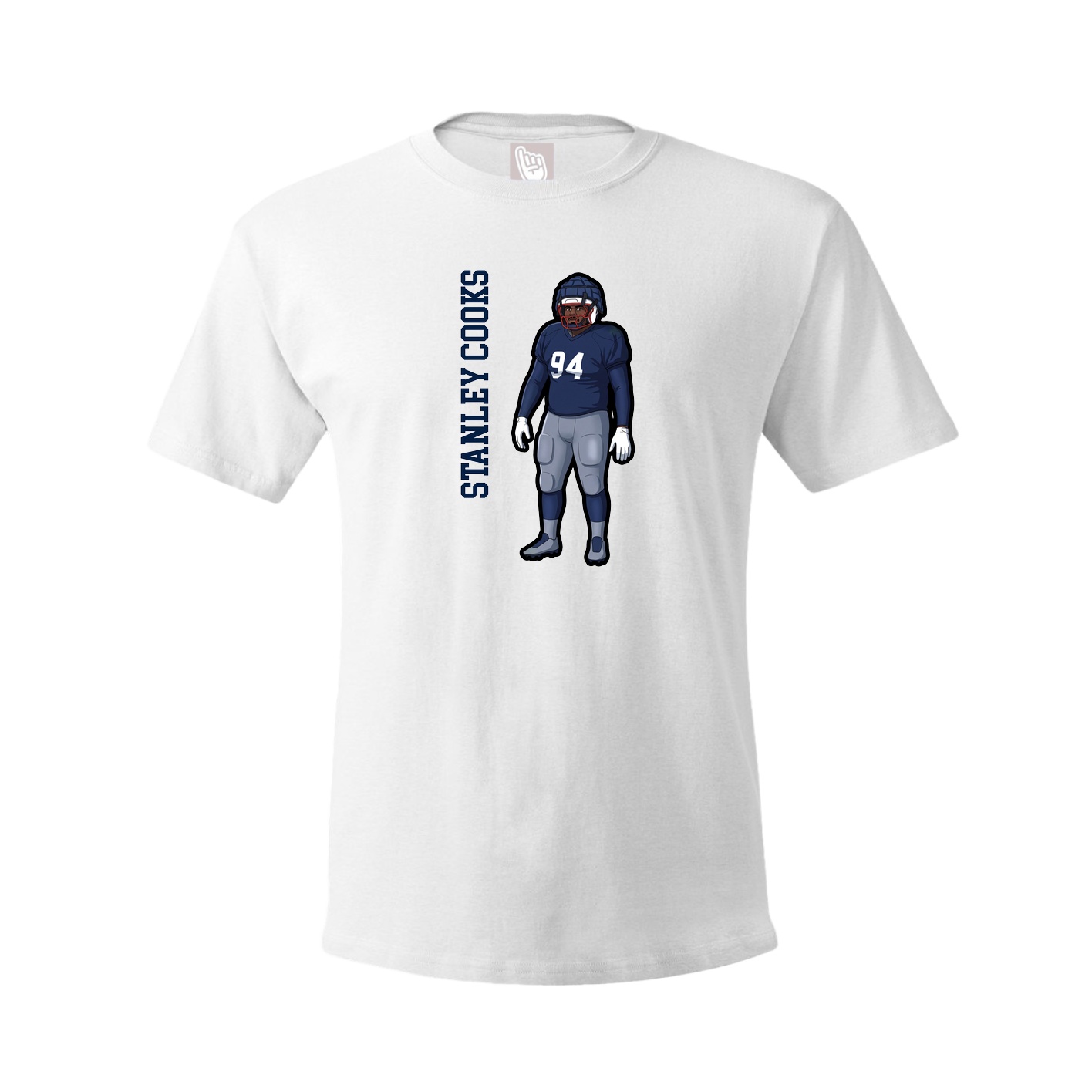 Youth Tee — Name Vertical in White