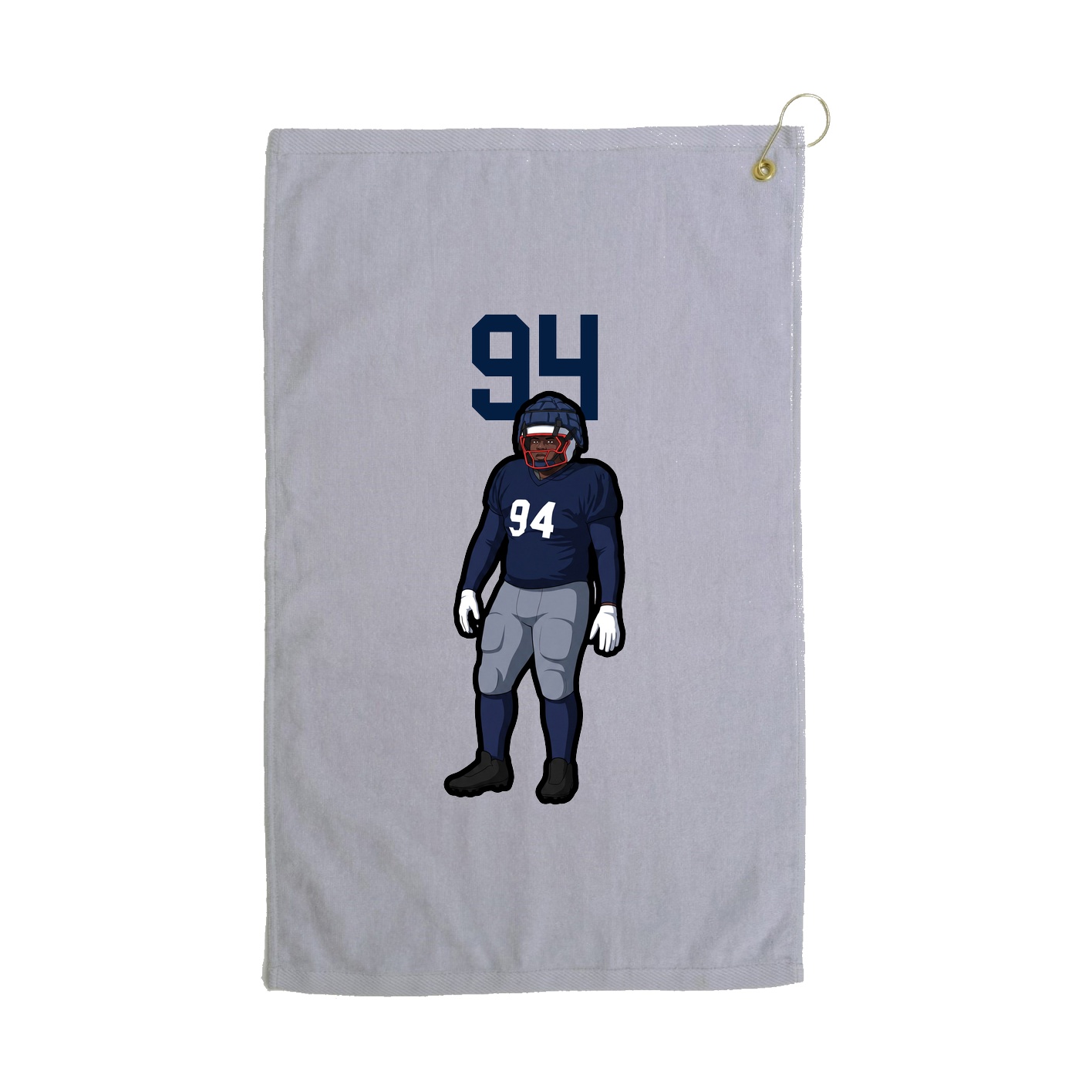 Golf Towel — Number Top in Grey
