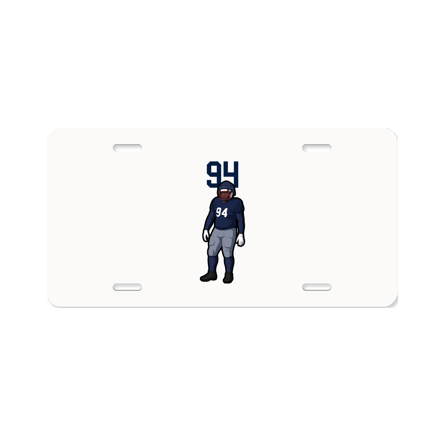License Plate — Number Top in Classic