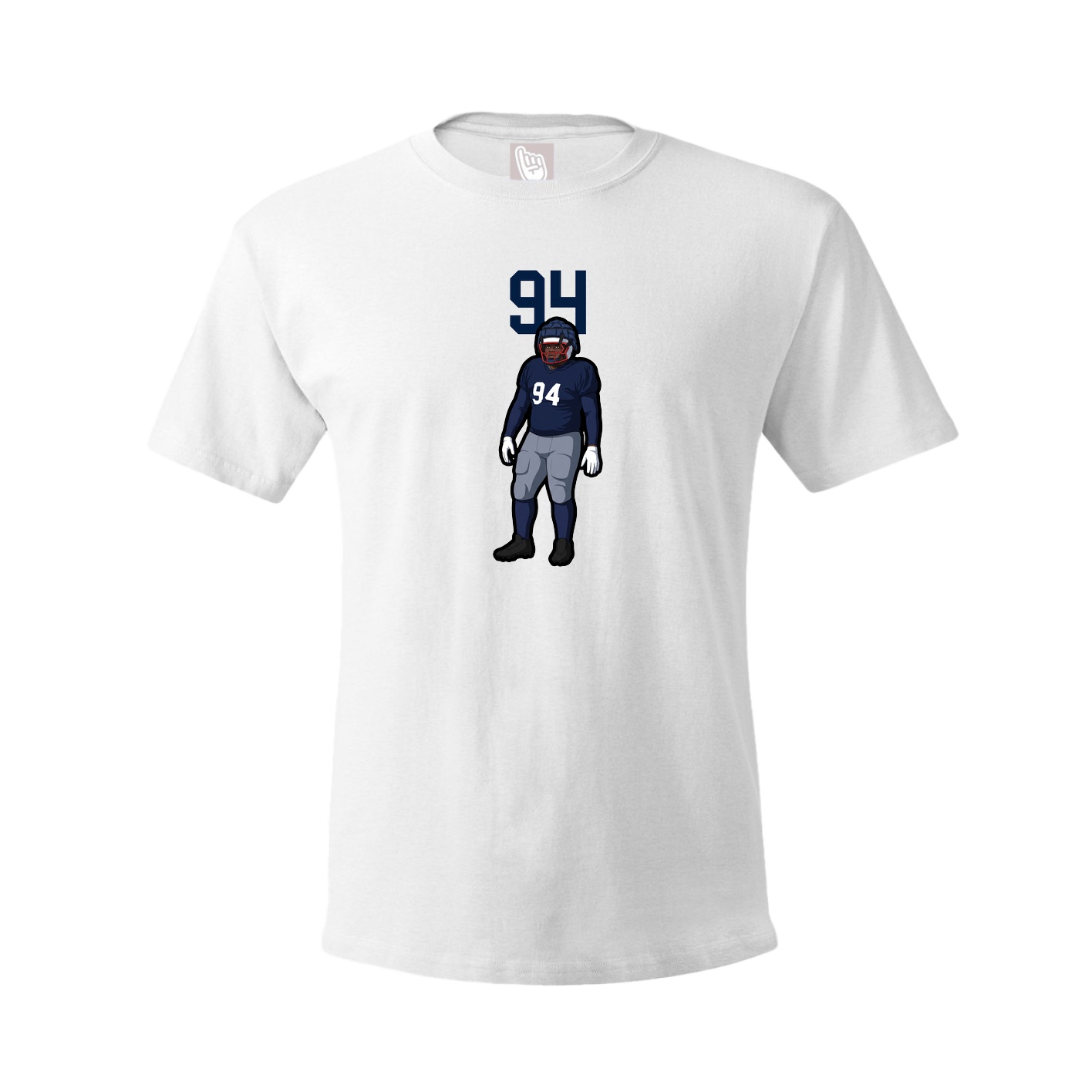 Youth Tee — Number Top in White