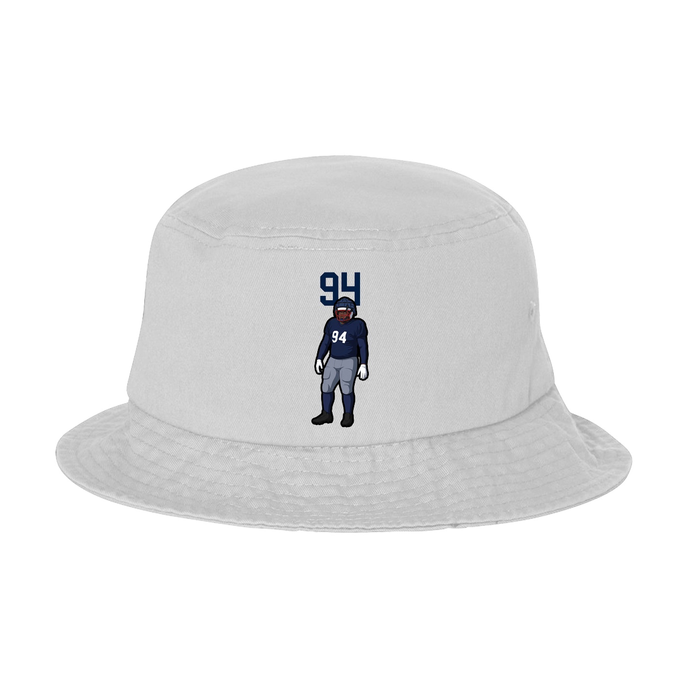 Bucket Cap — Number Top in White