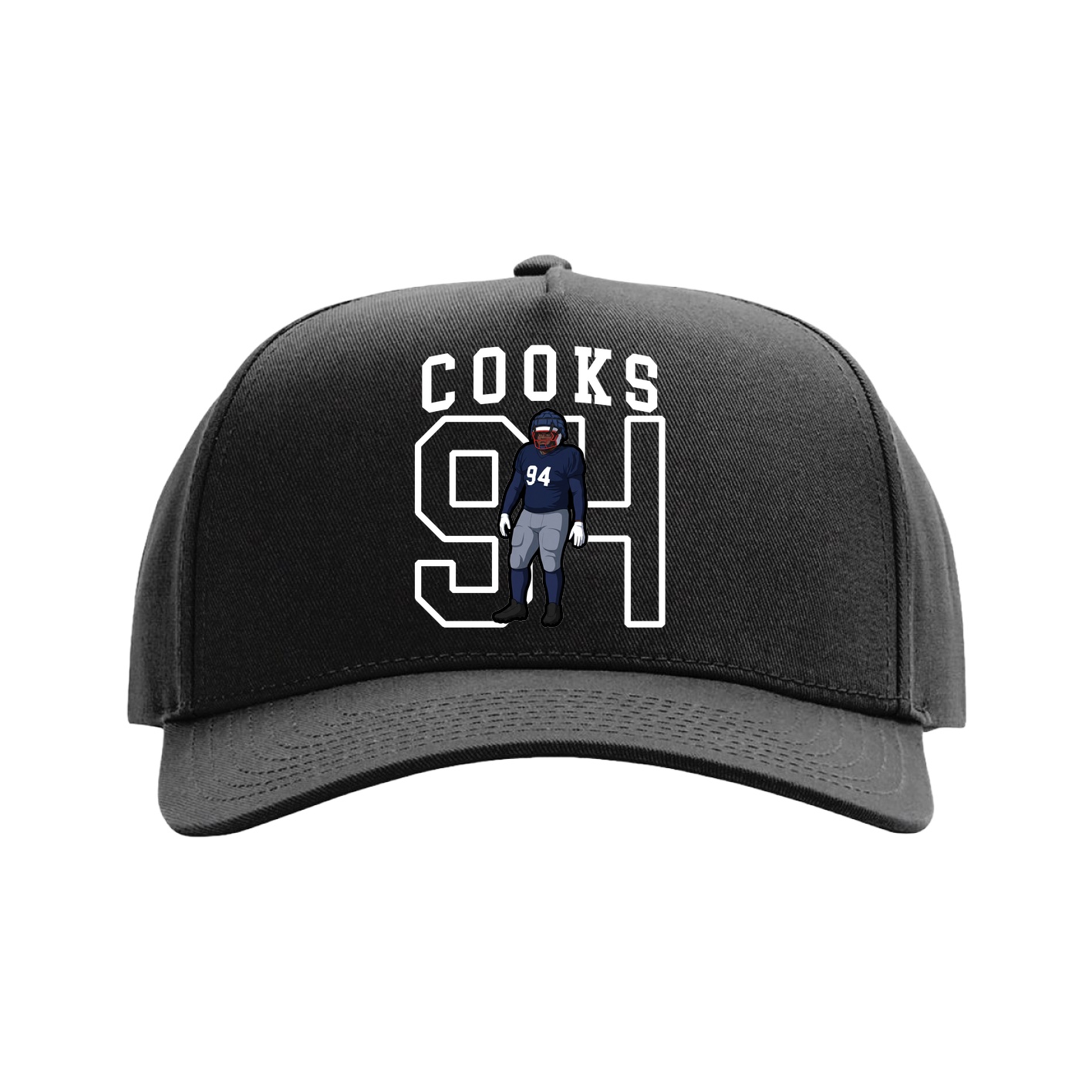 Full Fabric Five-Panel Champ Cap — Shirsey in Black