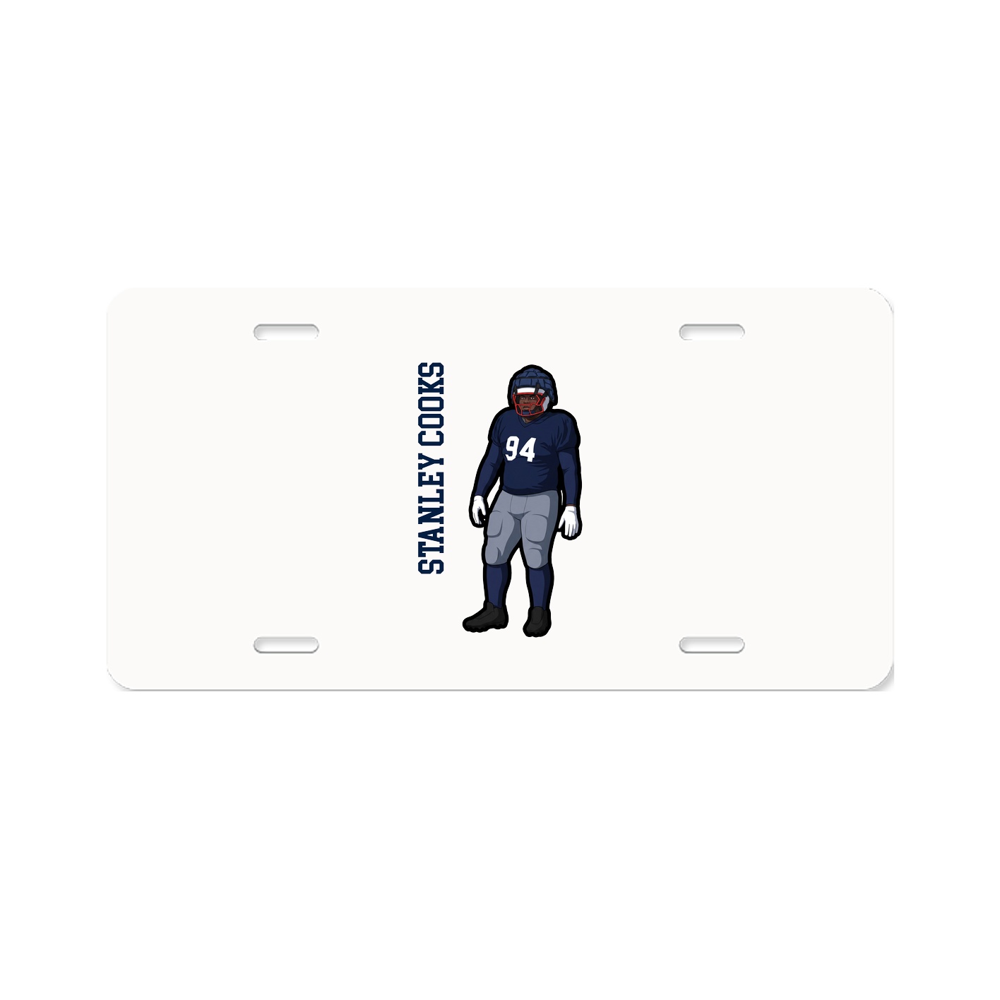 License Plate — Name Vertical in Classic