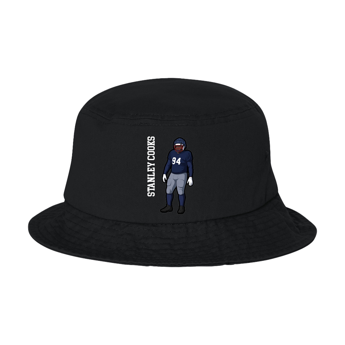 Bucket Cap — Name Vertical in Black