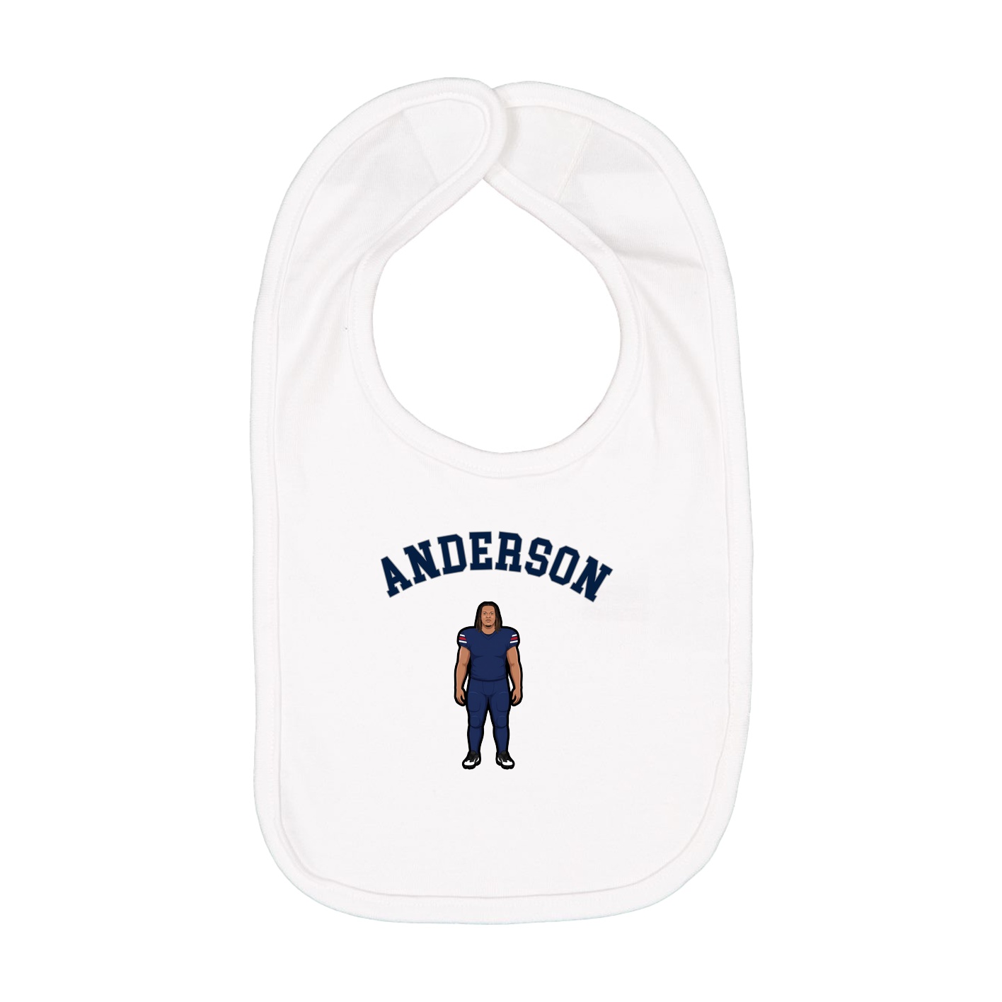 Infant Bib — Shirsey Arch in White