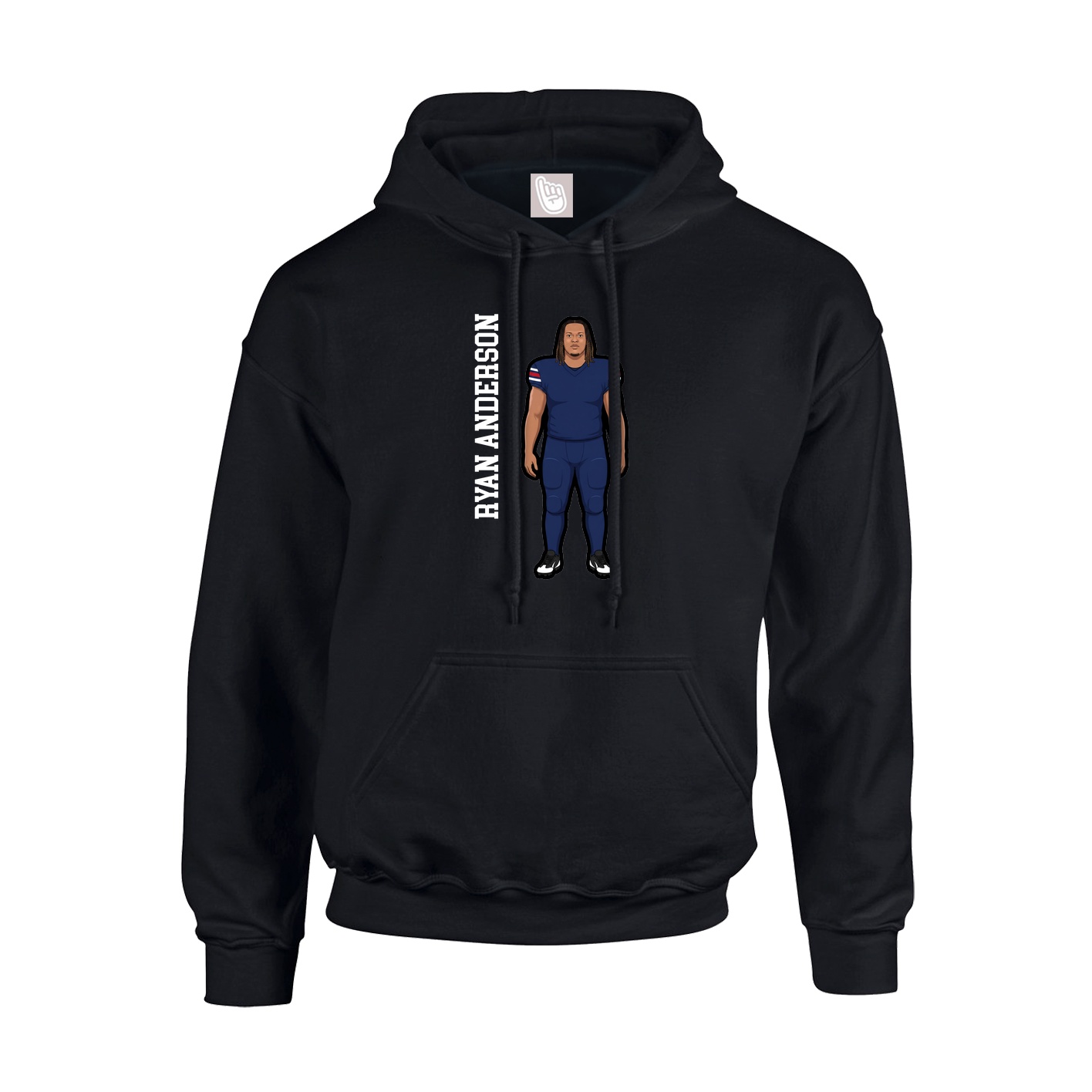 Hoodie — Name Vertical in Black