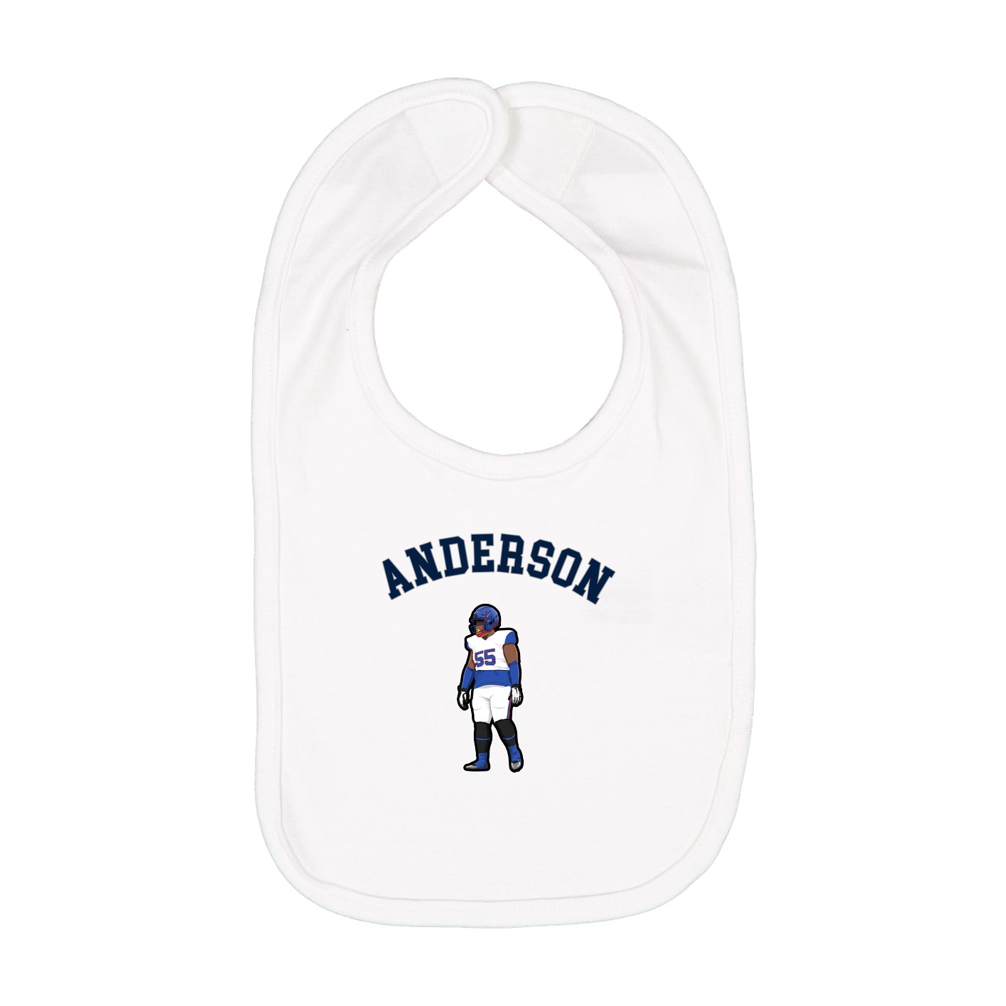 Infant Bib — Shirsey Arch in White