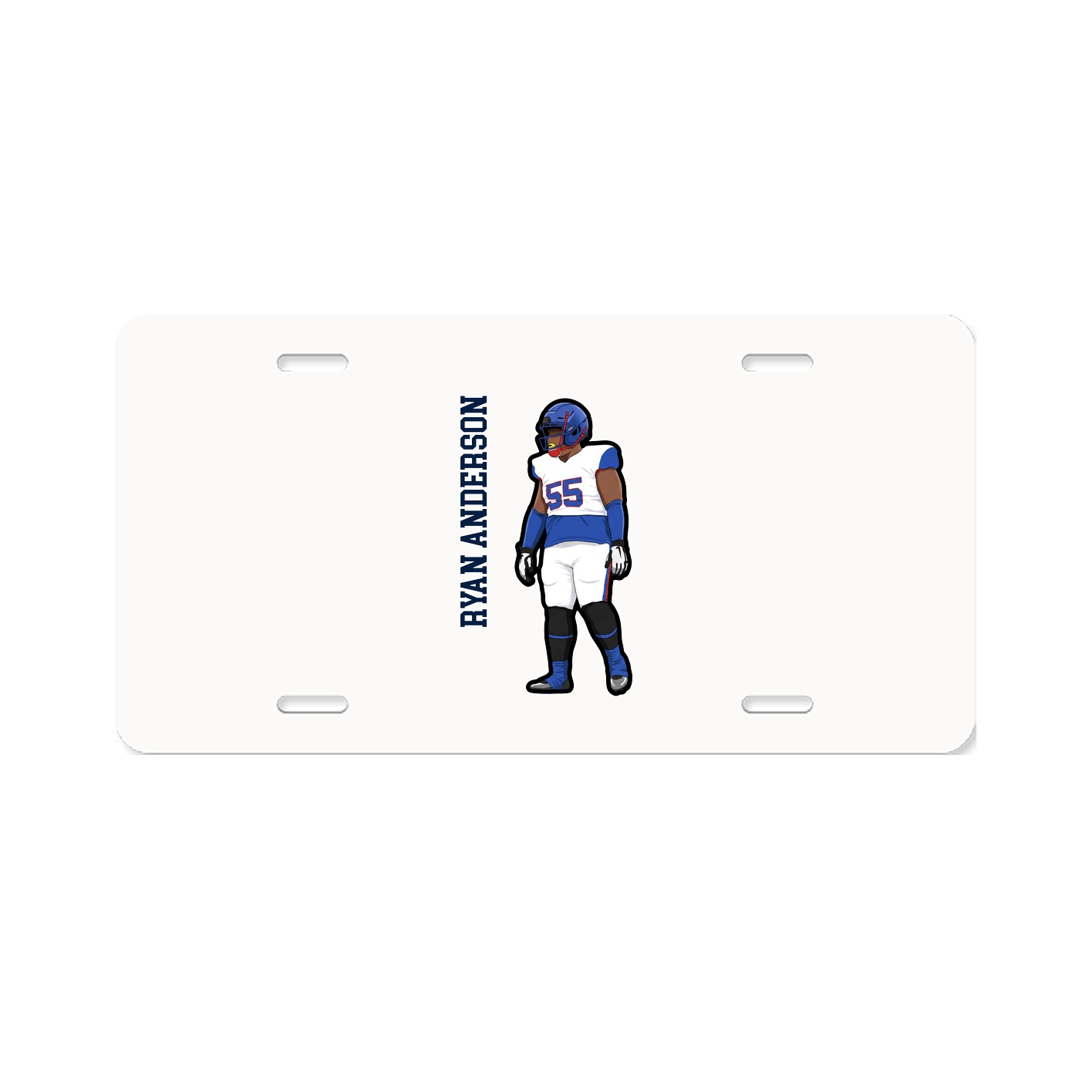 License Plate — Name Vertical in Classic
