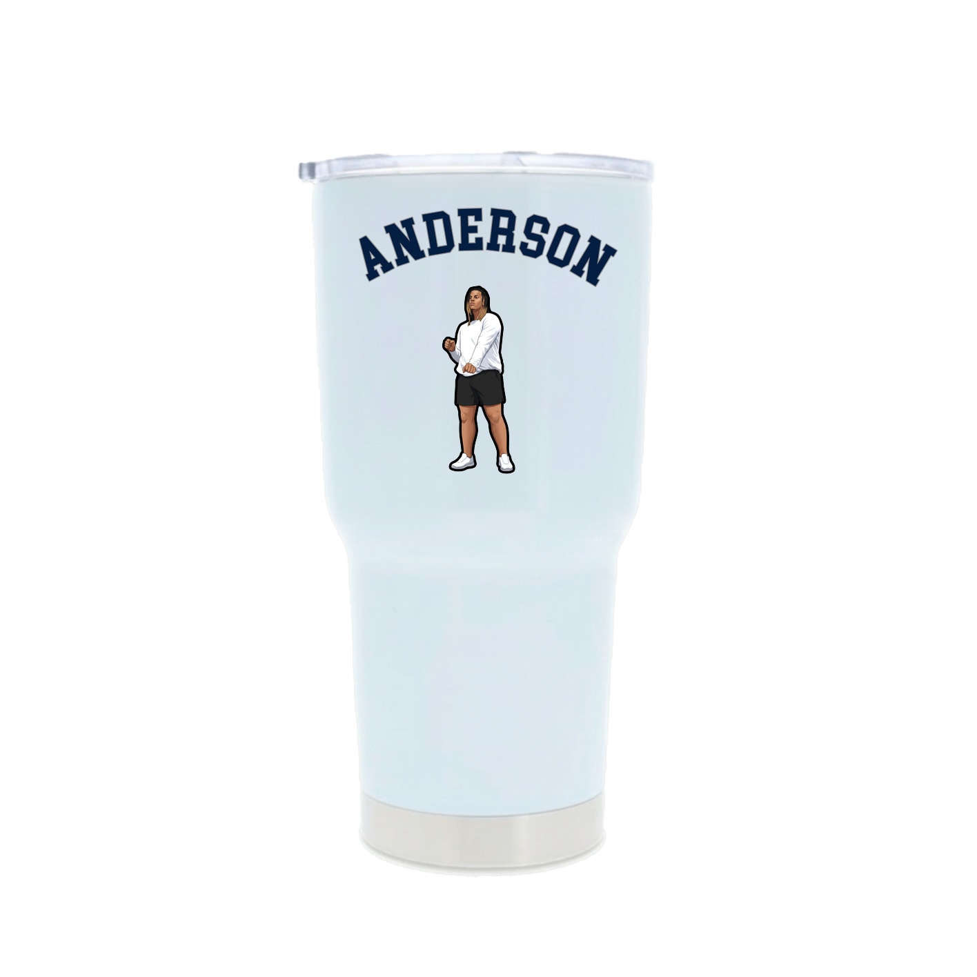 30oz Stainless Steel Tumbler — Shirsey Arch in White