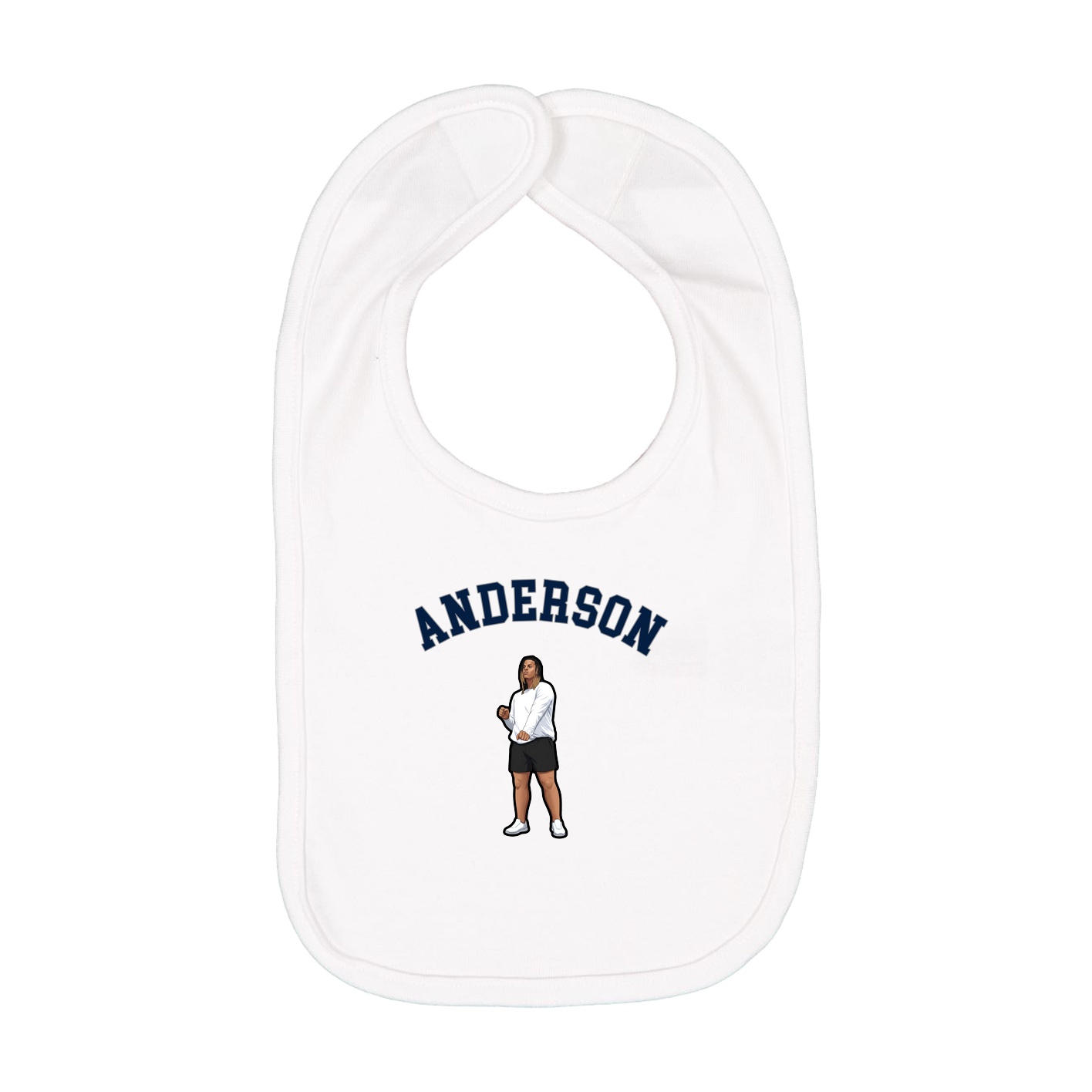 Infant Bib — Shirsey Arch in White