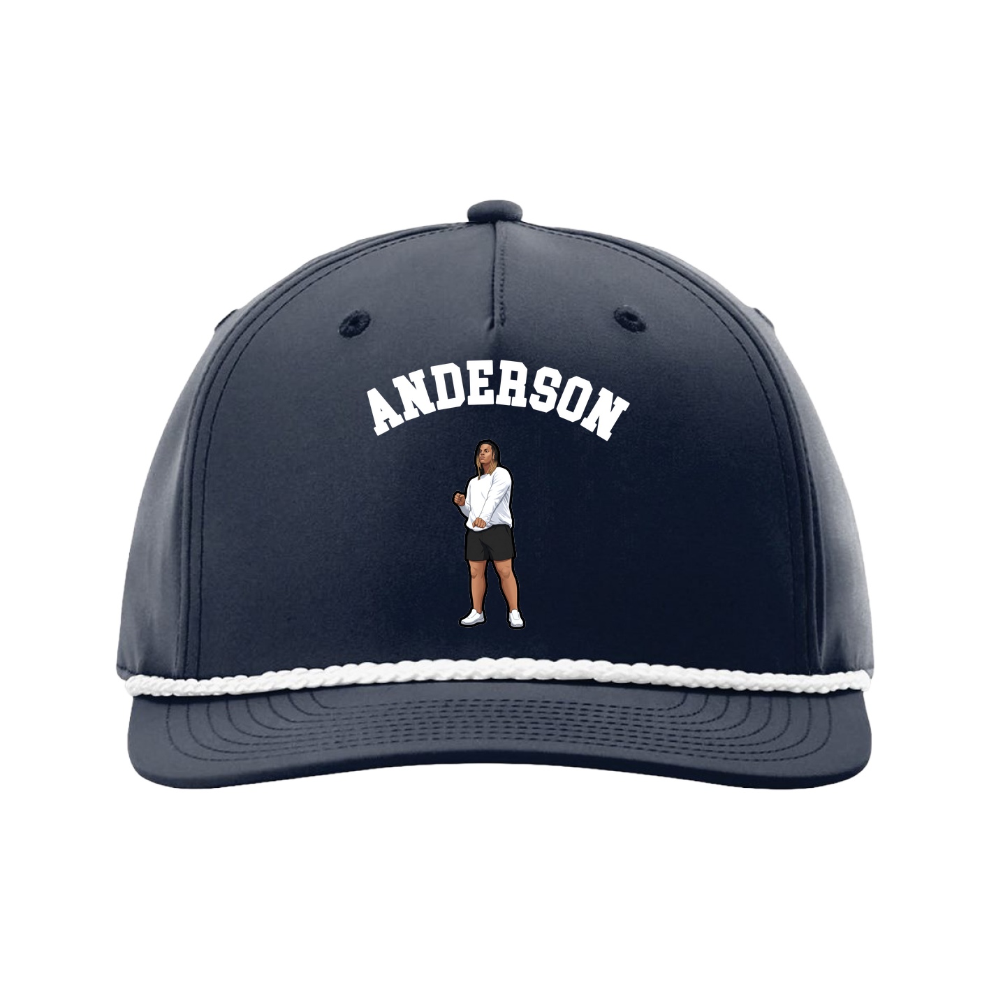 Five-Panel Classic Rope Cap — Shirsey Arch in Navy