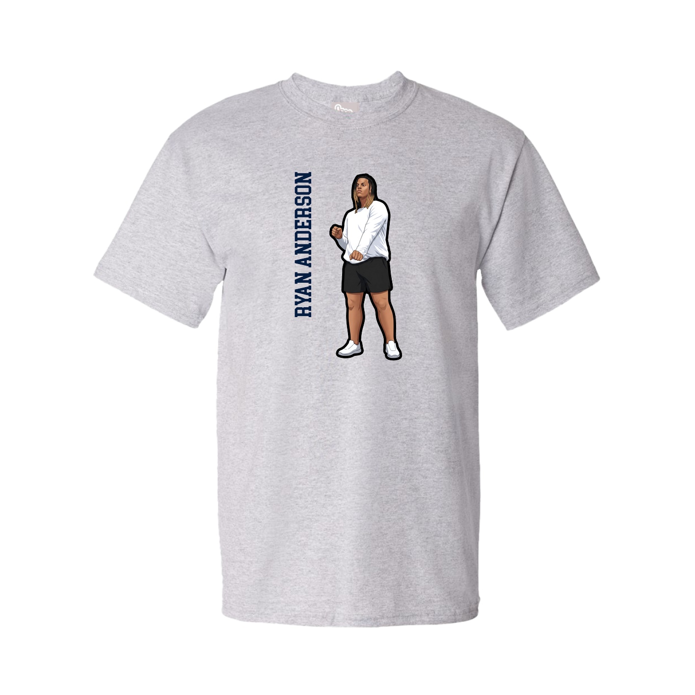 Youth Tee — Name Vertical in Grey