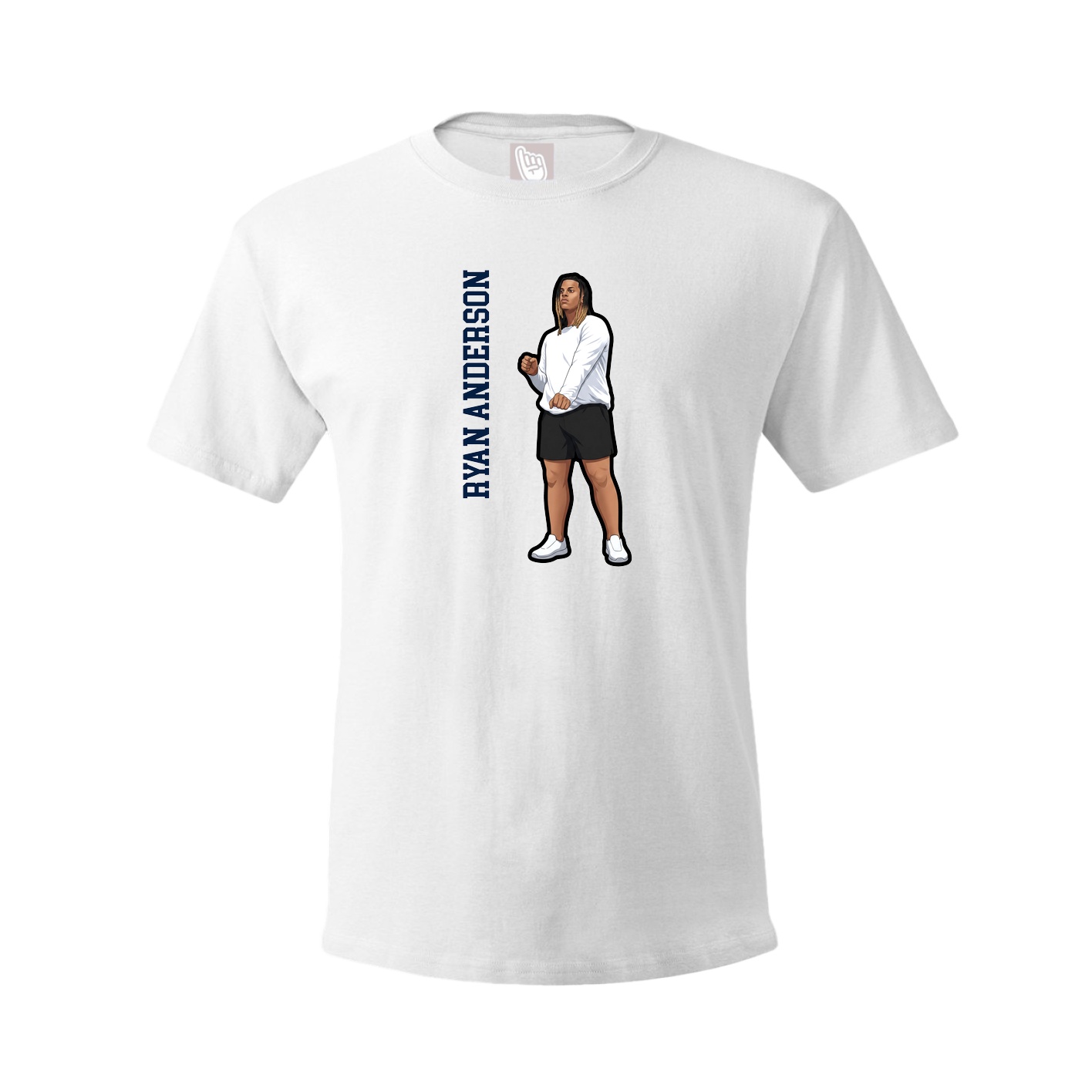 Youth Tee — Name Vertical in White
