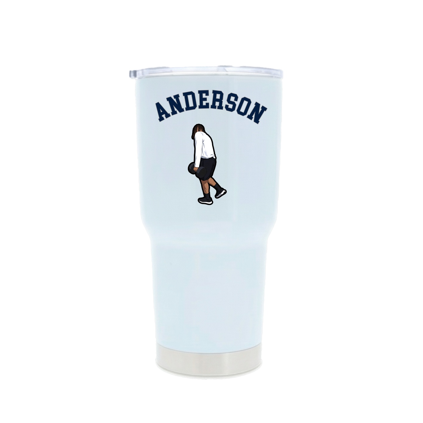 30oz Stainless Steel Tumbler — Shirsey Arch in White