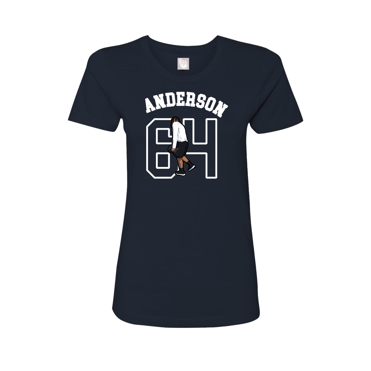 Fitted Women's Tee — Shirsey Arch in Navy