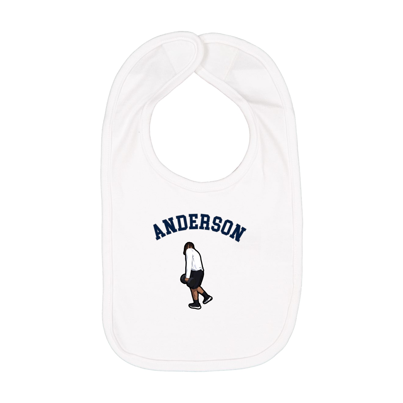 Infant Bib — Shirsey Arch in White